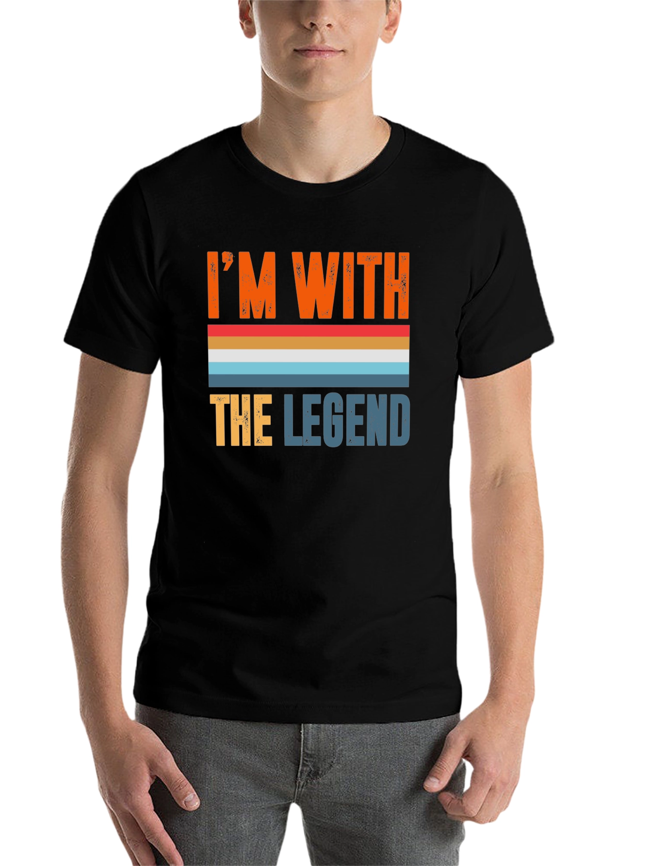 Black I'm with The Legend Graphic Tee view 7