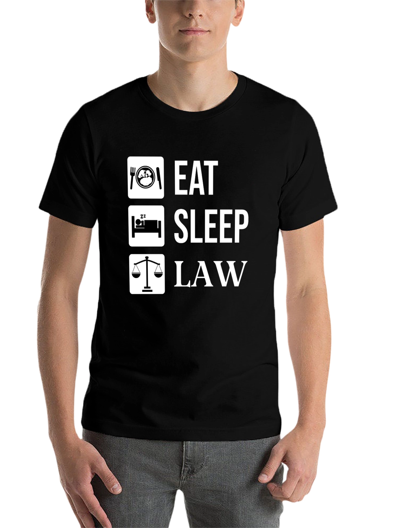 Eat Sleep Law Funny Lawyer T-Shirt - 7