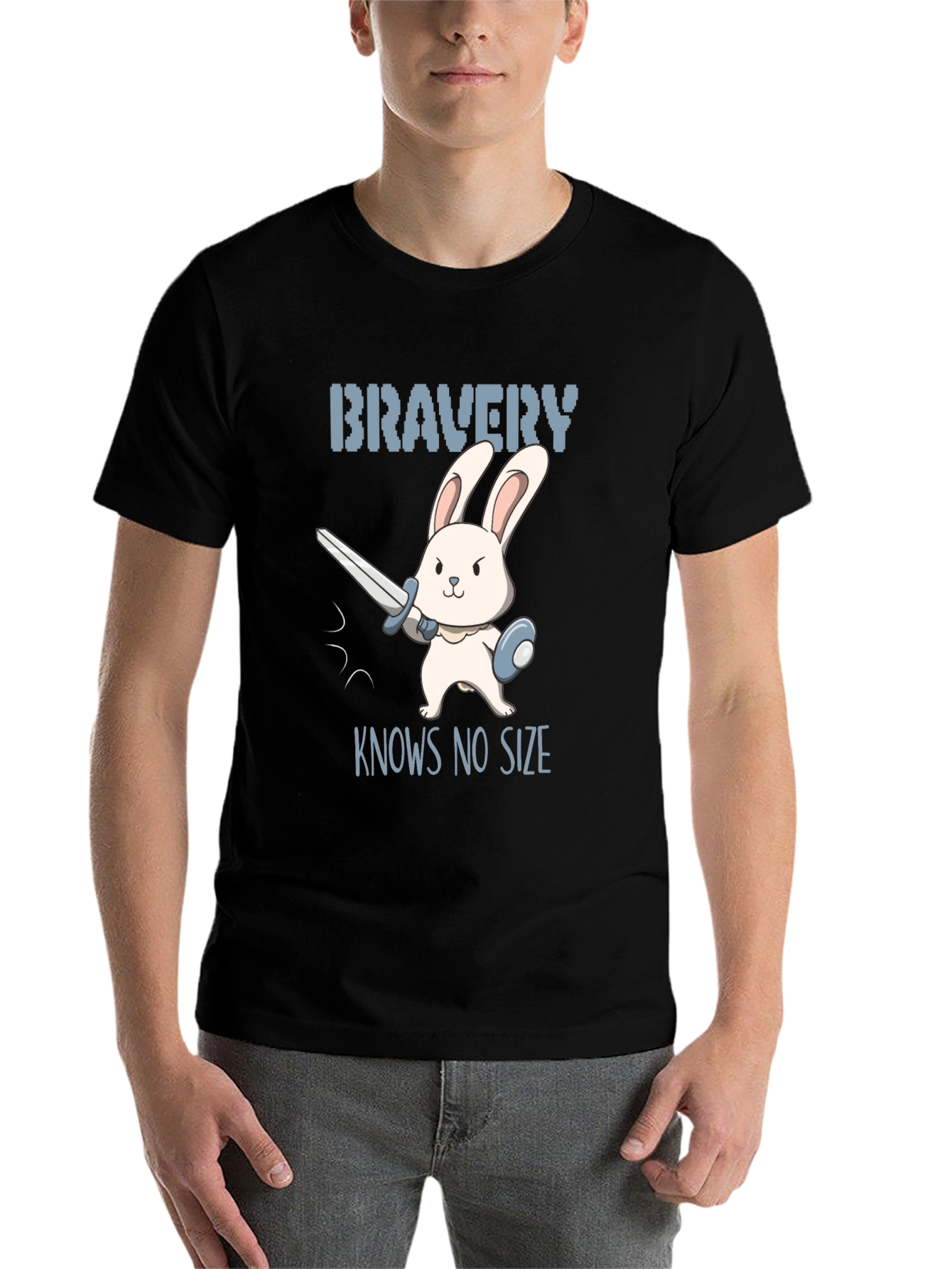Black Bravery Knows No Size T-Shirt view 7