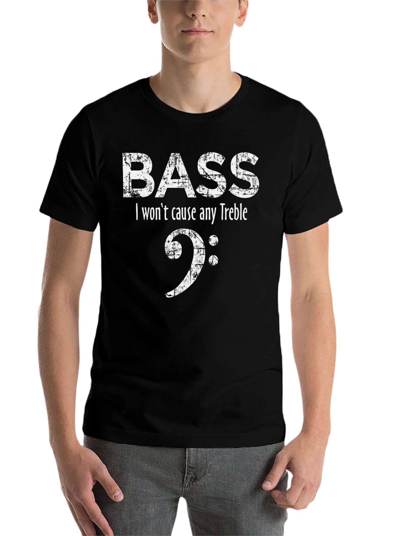 Black Bass I Won't Cause Any Treble Funny T-Shirt view 7