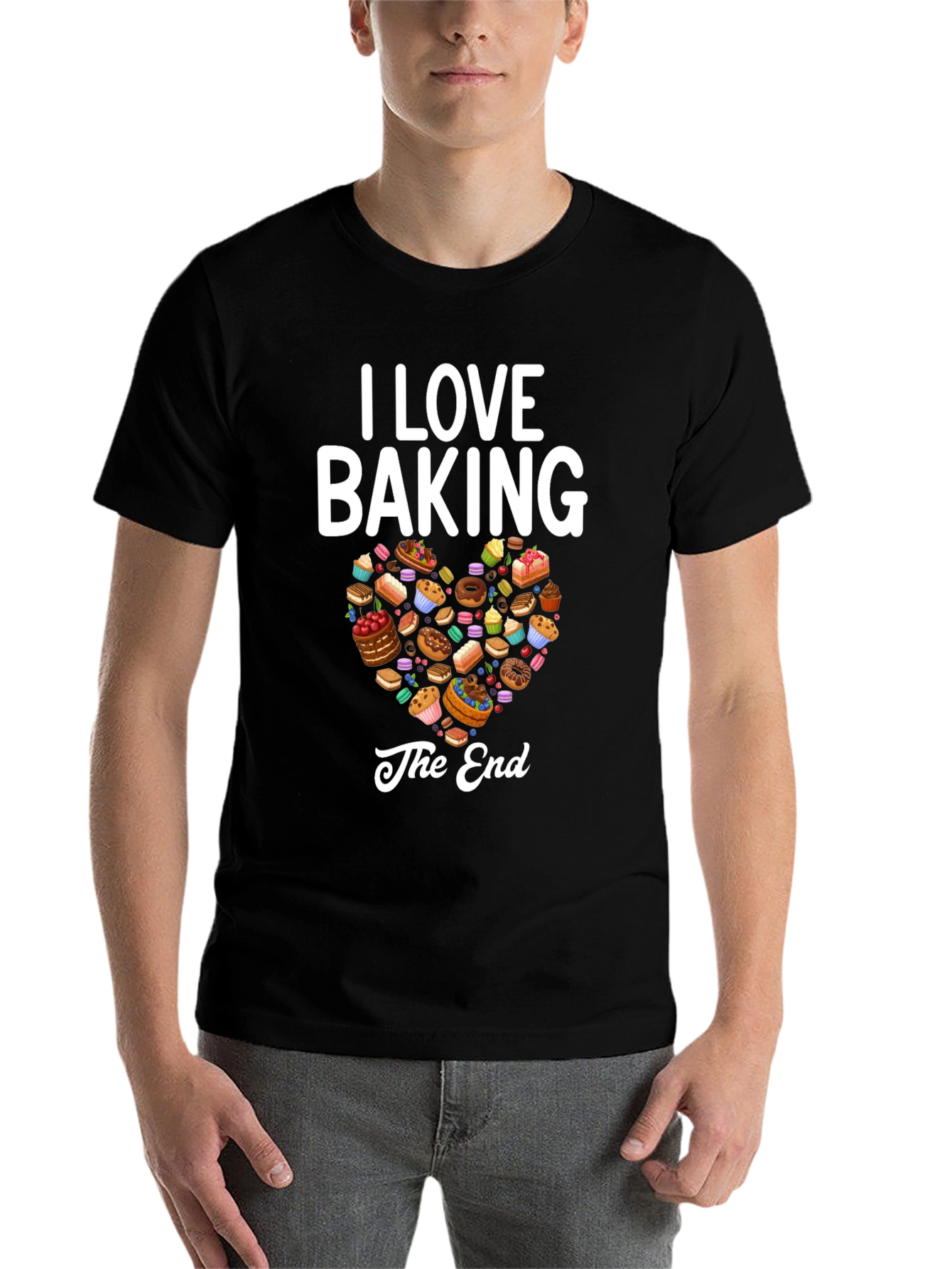 Black I Love Baking Graphic T-Shirt view 7