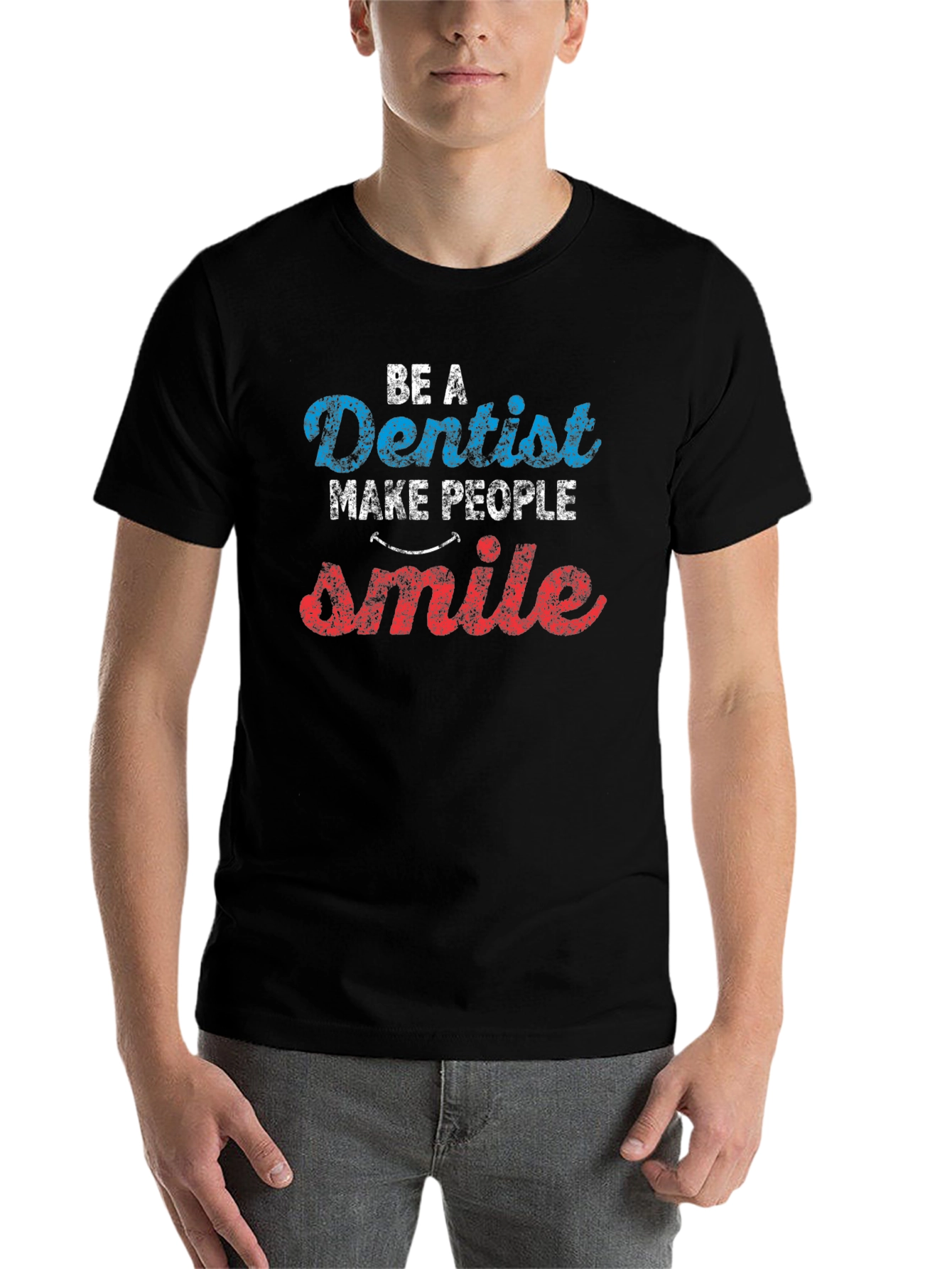 Black Dentist Smile Graphic T-Shirt view 7