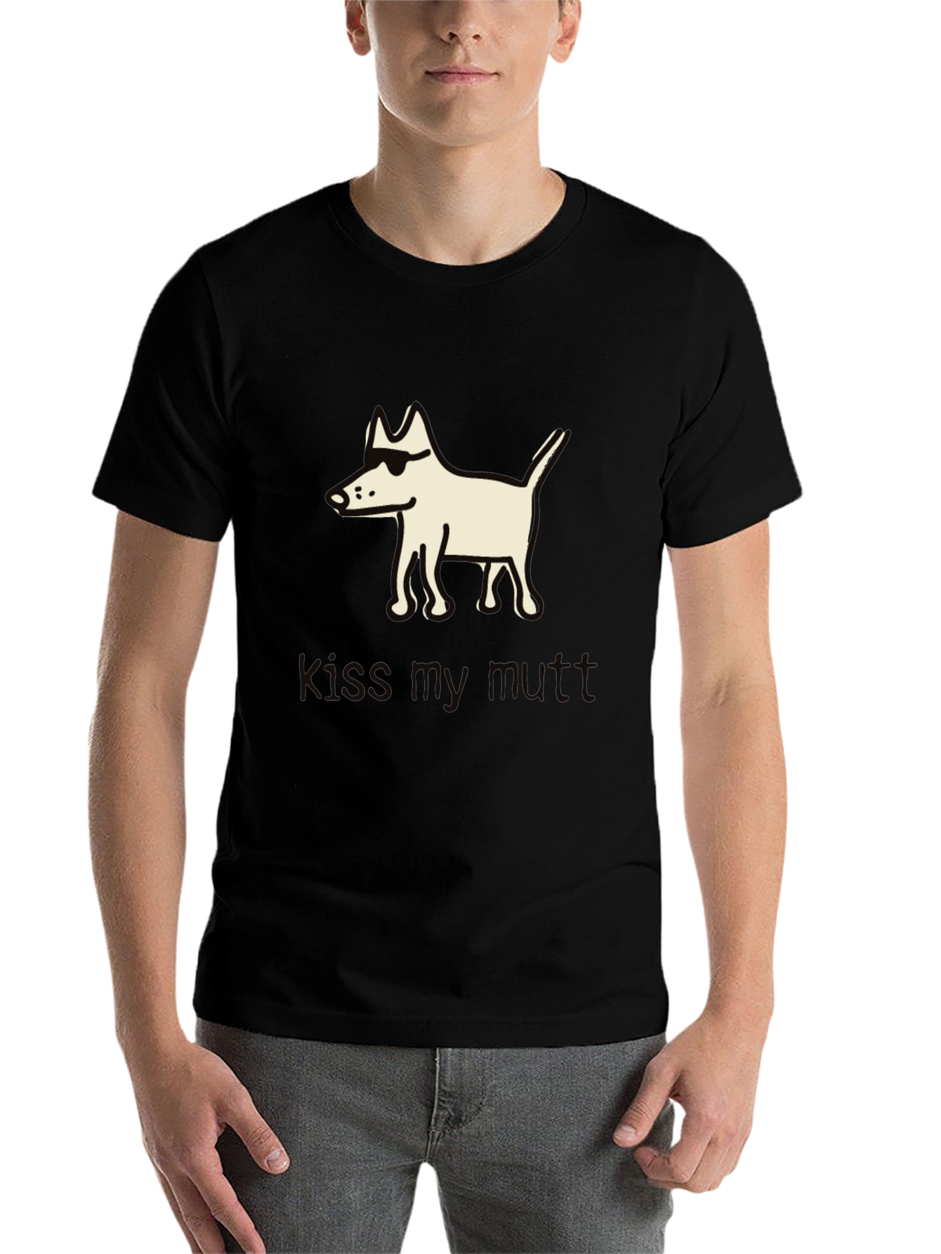 Black Cool Mutt T-Shirt - Black view 7