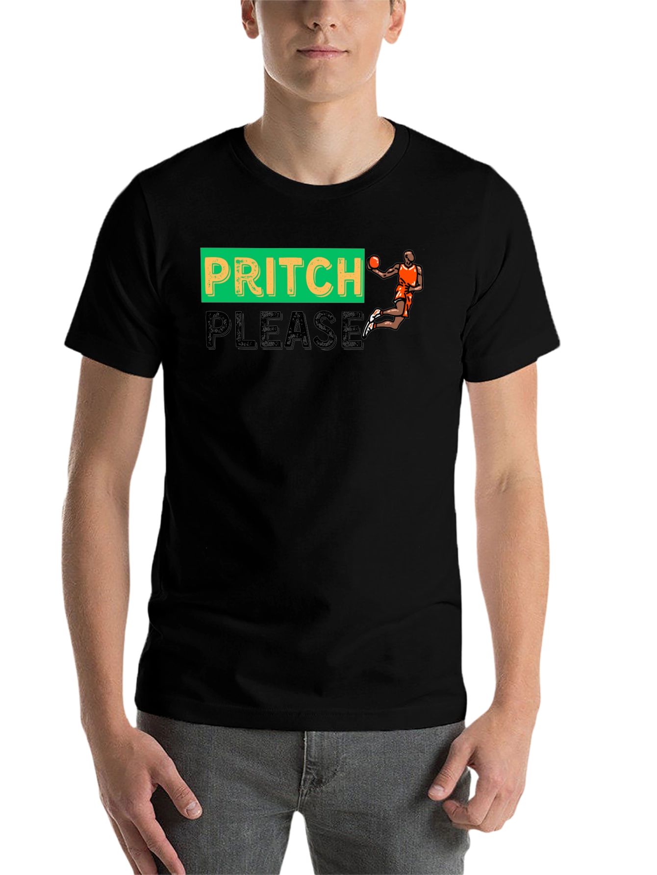 Black Pritch Please Graphic T-Shirt view 7