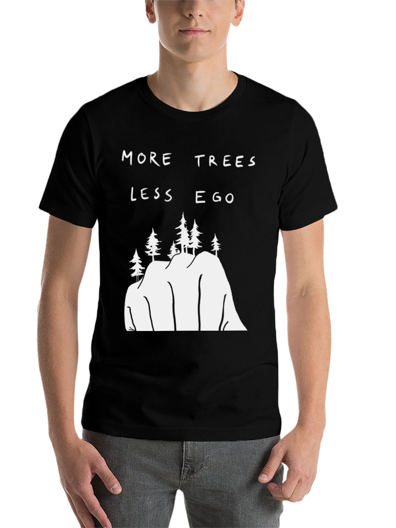 Black More Trees Less Ego Graphic Tee - Unisex view 7