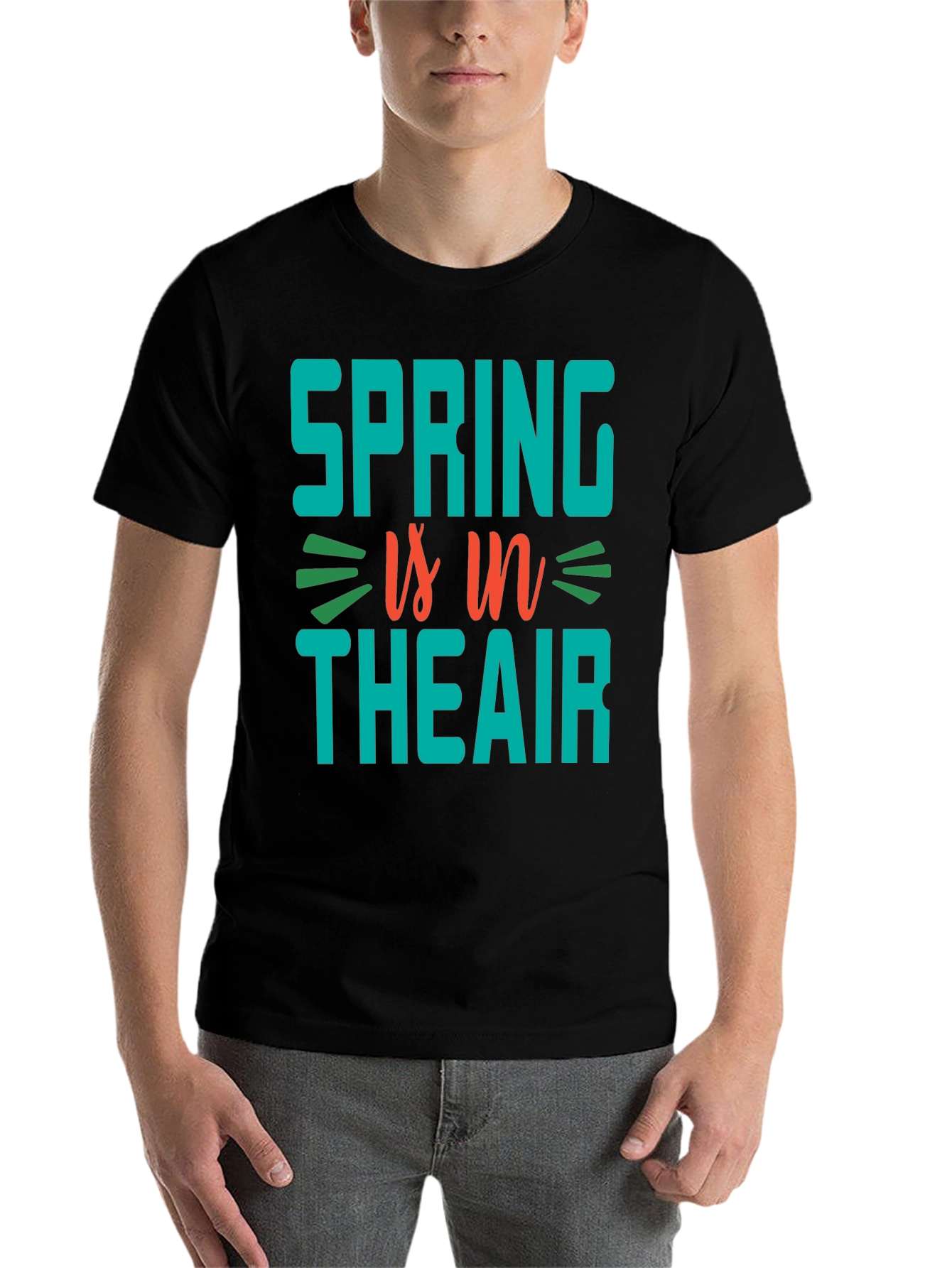 Black Spring is in the Air Graphic T-Shirt view 7