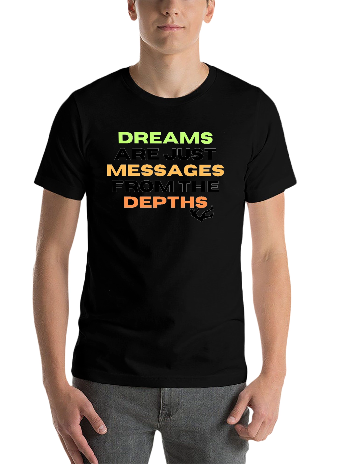 Black Dreams Depths Graphic T-Shirt - Unisex view 7