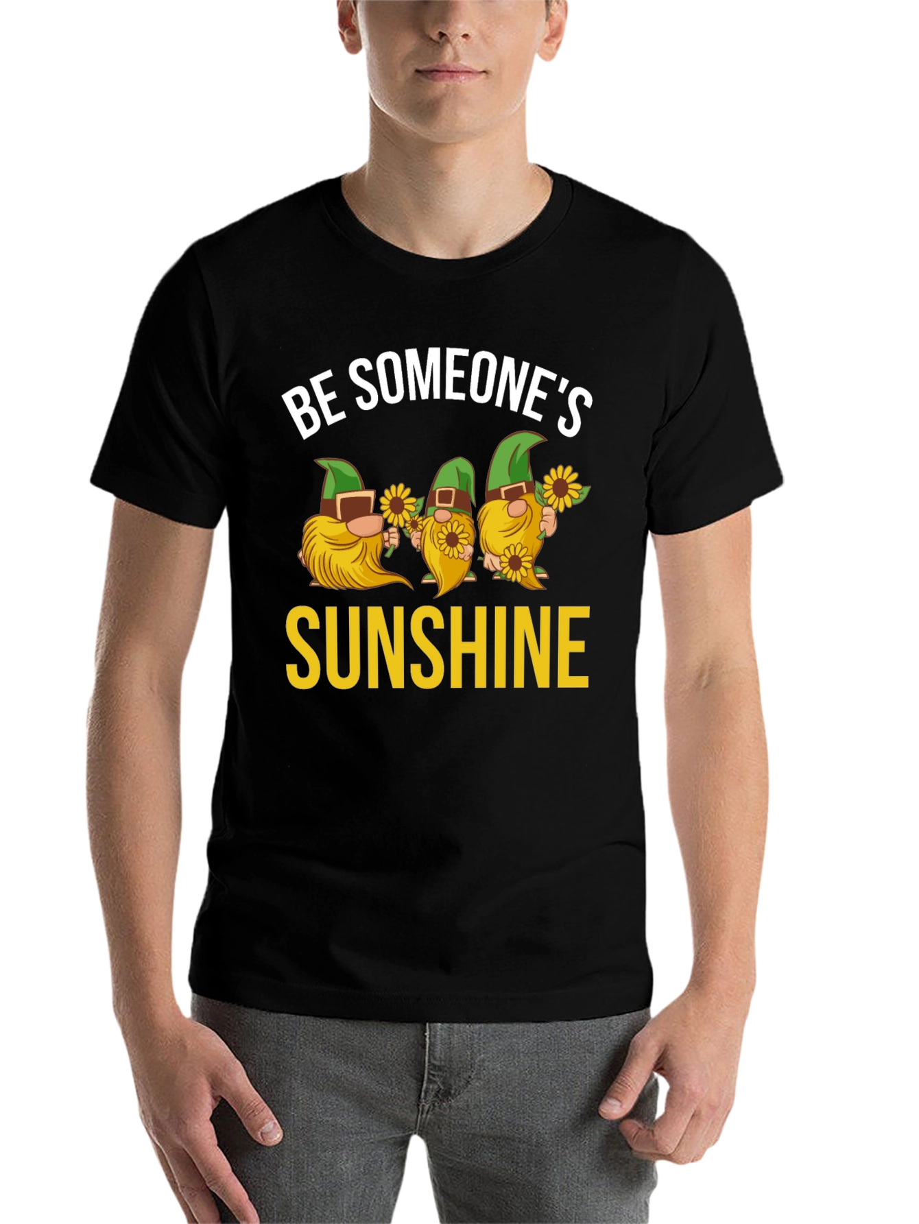 Black Be Someone's Sunshine Gnome Graphic Tee view 7