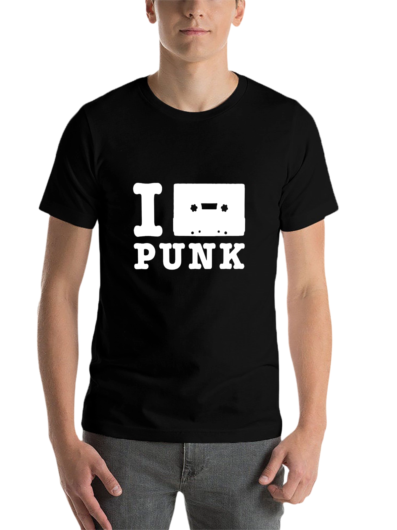 Black I Cassette Punk Graphic Tee - Black view 7