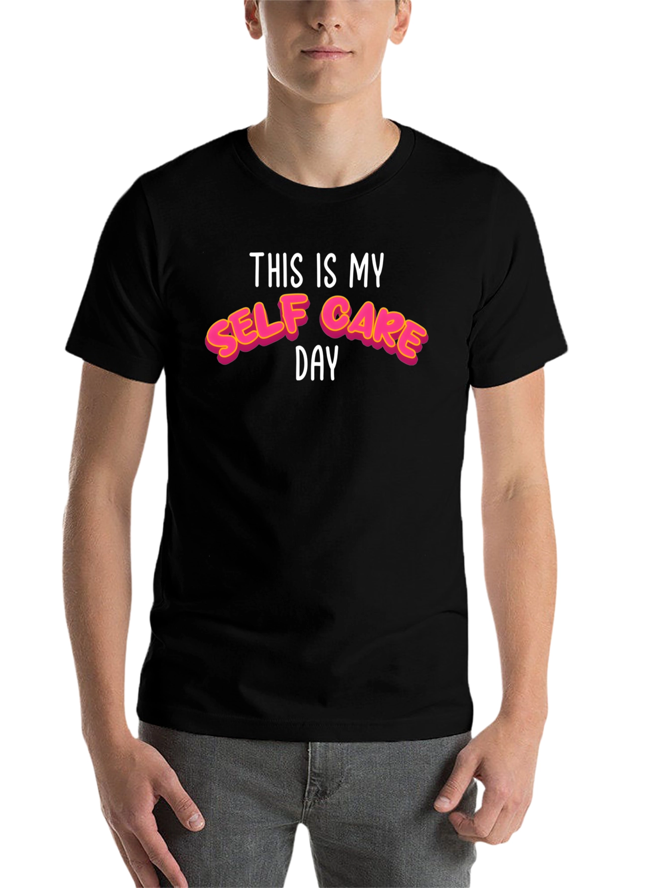 Black Self Care Day T-Shirt - Relax & Recharge view 7