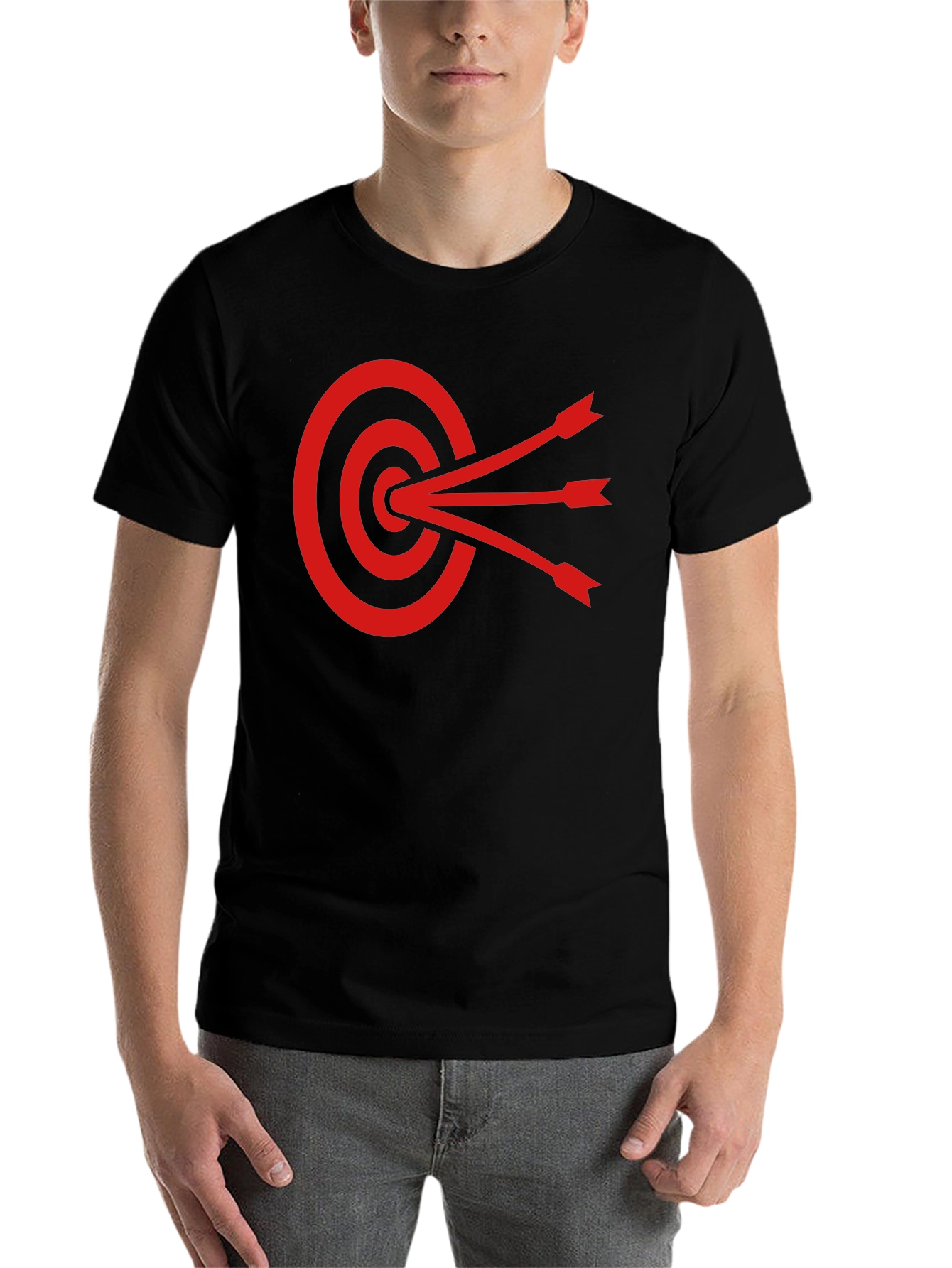 Black Target Practice Graphic Tee - Black Cotton Shirt view 7