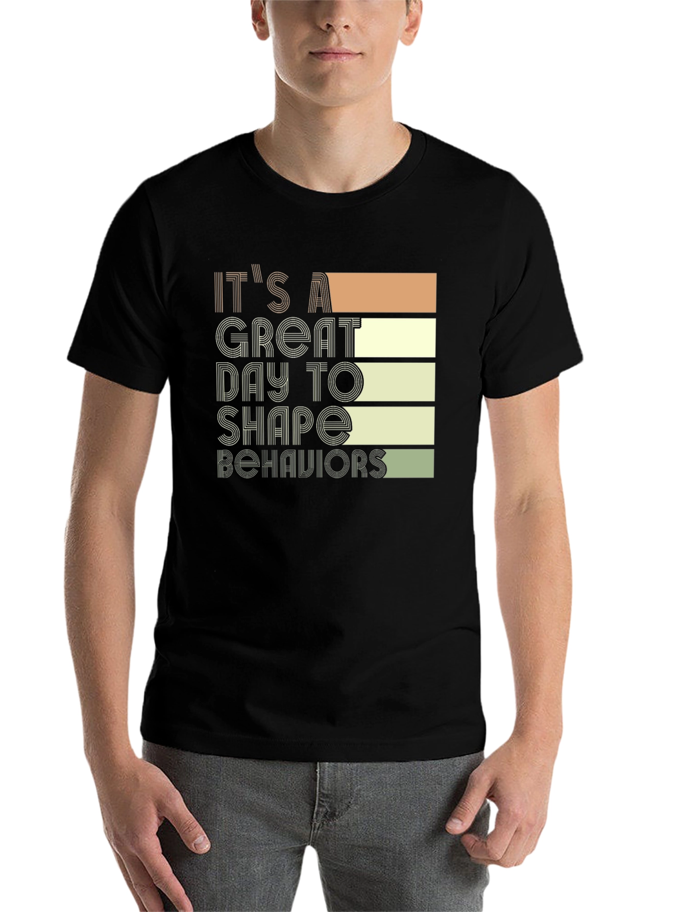 Black It's A Great Day to Shape Behaviors Graphic Tee view 7