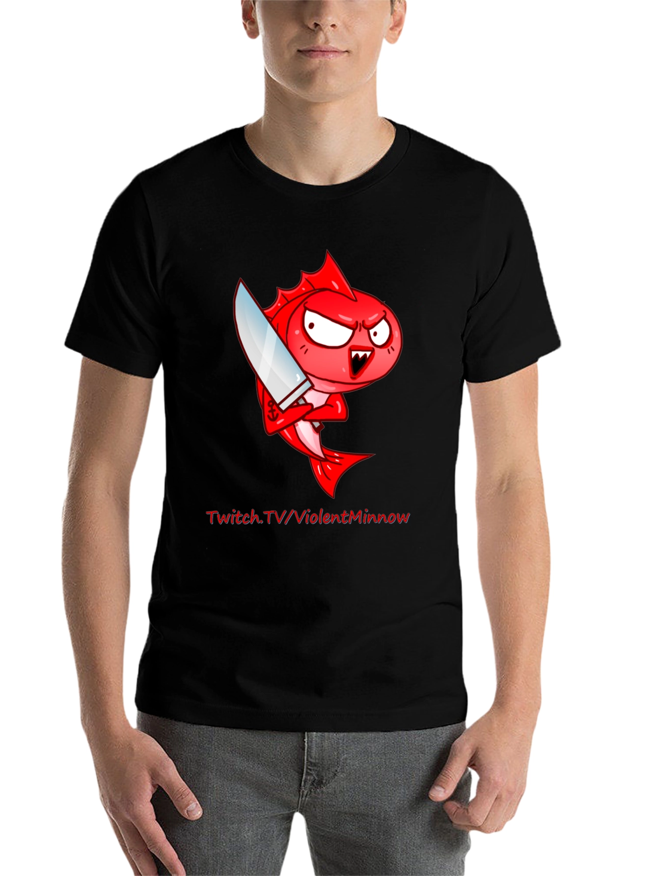 Black Violent Minnow Graphic Tee view 7