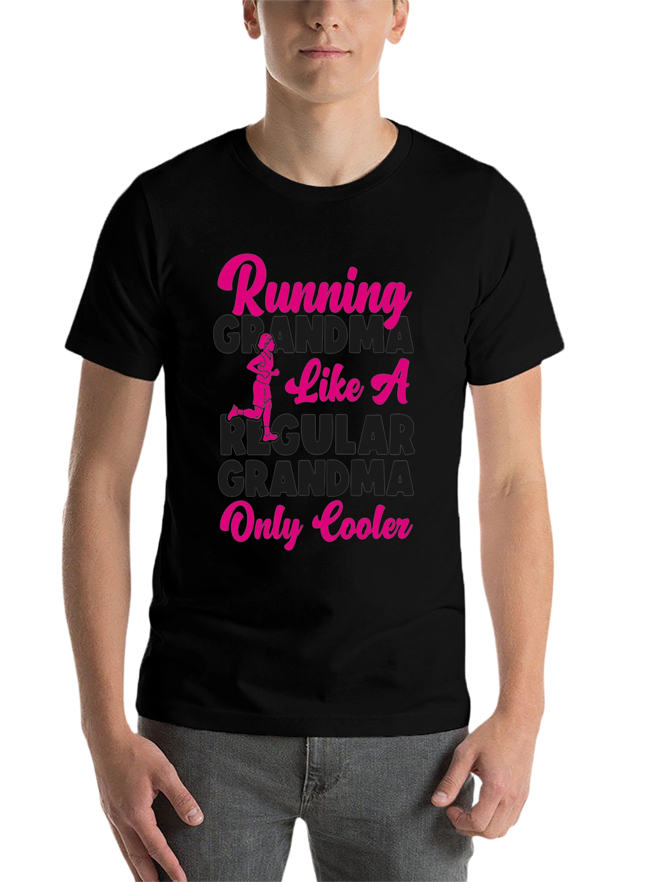 Black Running Grandma Graphic Tee - Only Cooler! view 7
