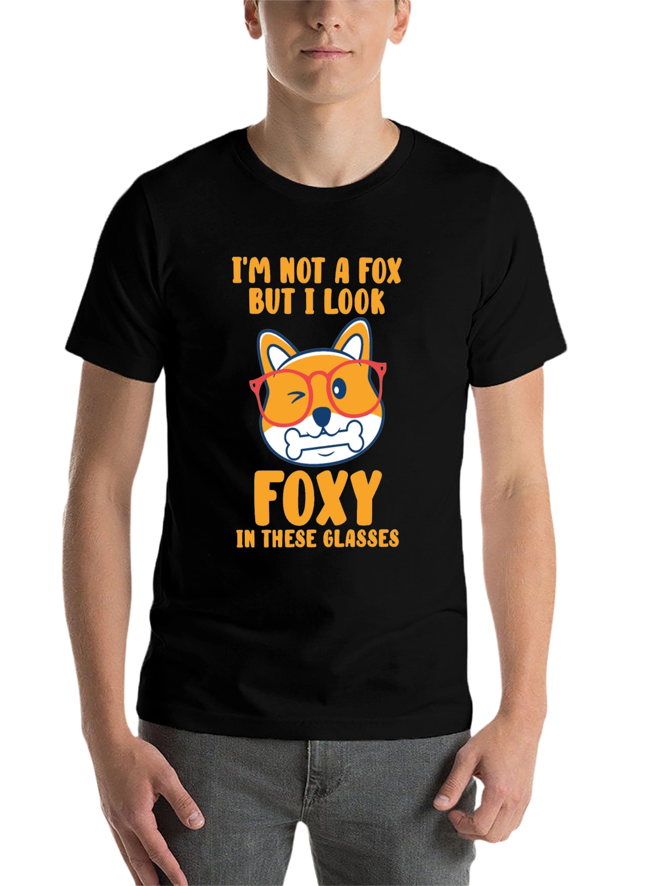 Foxy Dog Graphic T-Shirt - Fun Animal Tee - 7