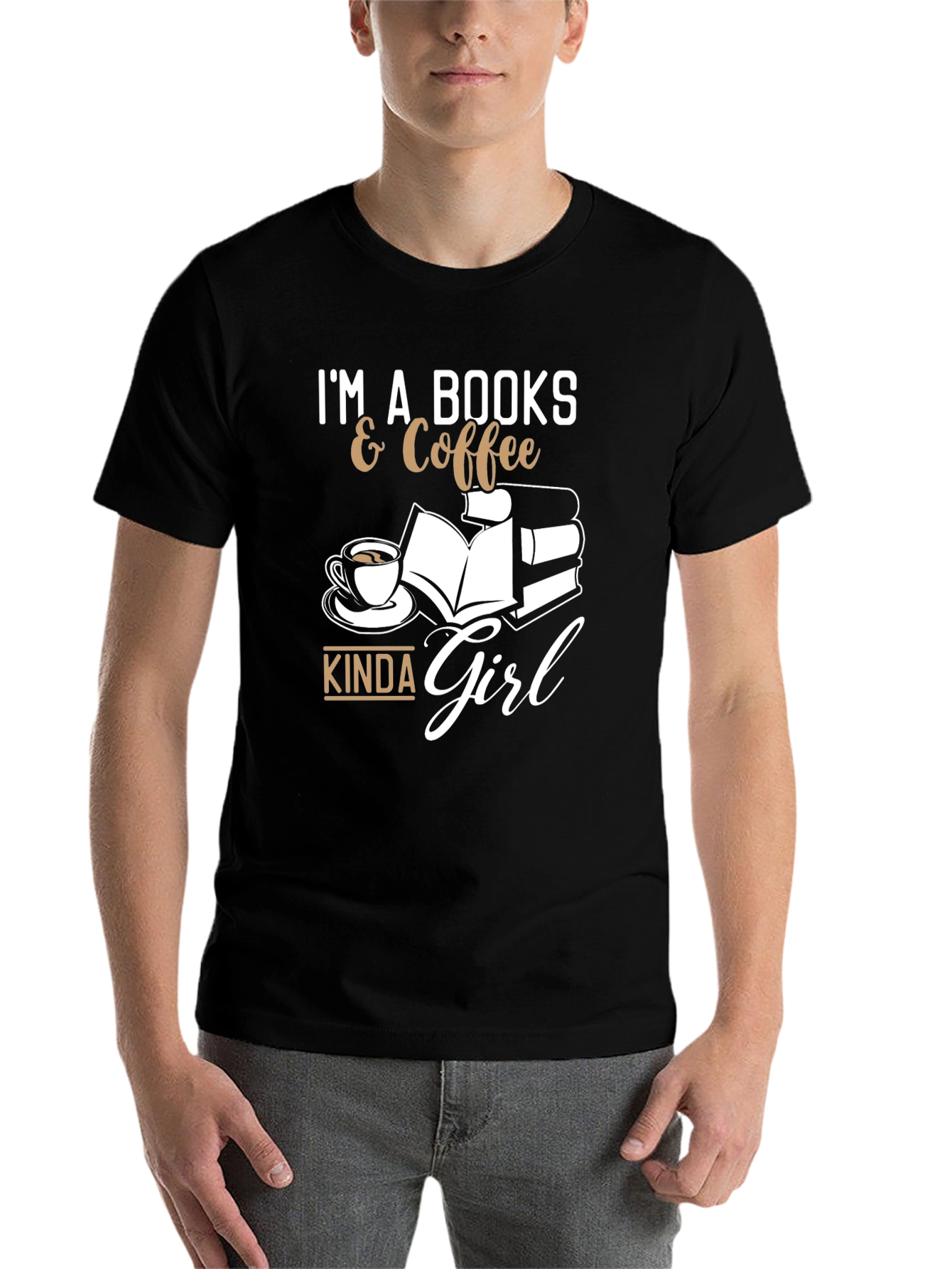 Black Books & Coffee Kinda Girl T-Shirt view 7