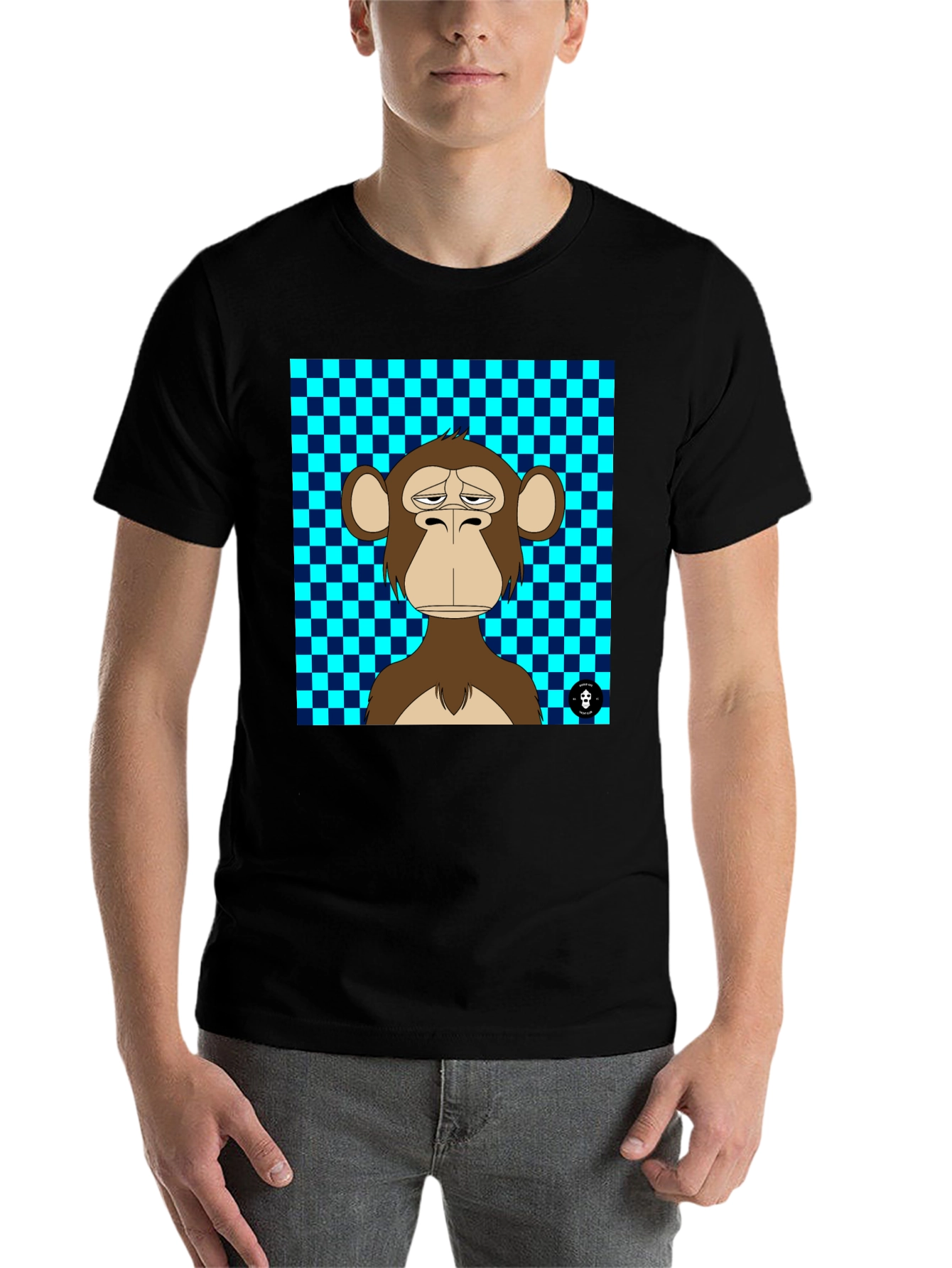 Black Bored Ape T-Shirt: Funky Graphic Tee view 7