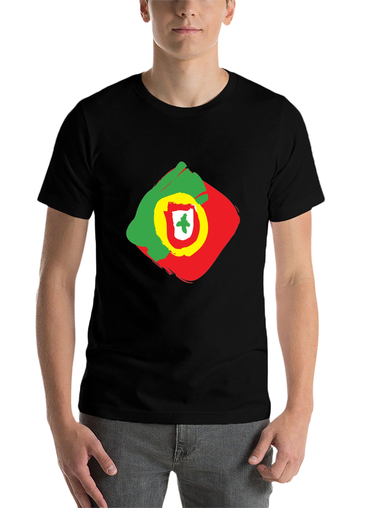 Portugal Flag Graphic Print T-Shirt - 7