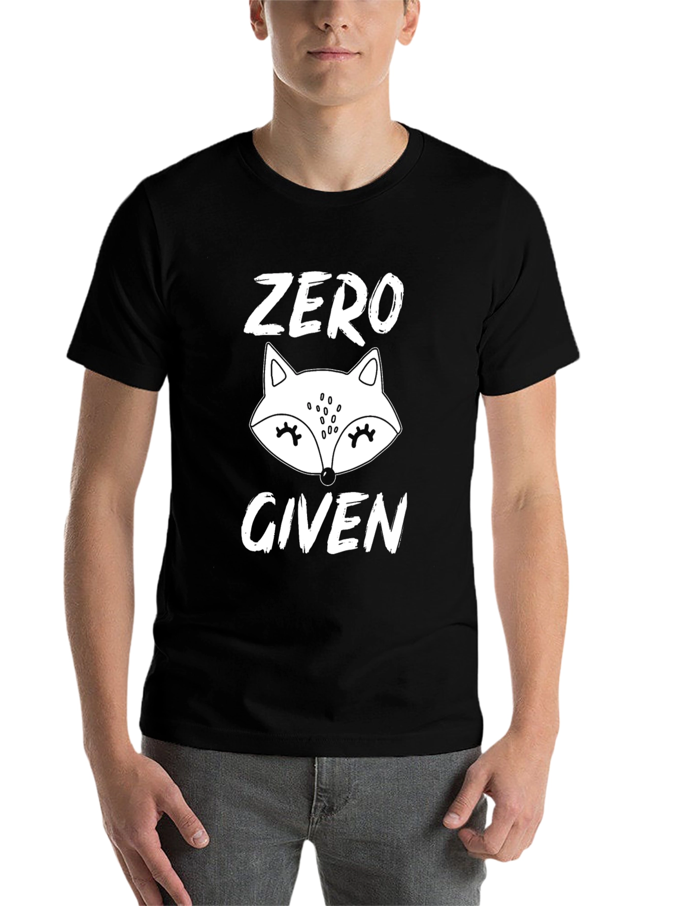 Black Zero Fox Given T-Shirt - Novelty Graphic Tee view 7