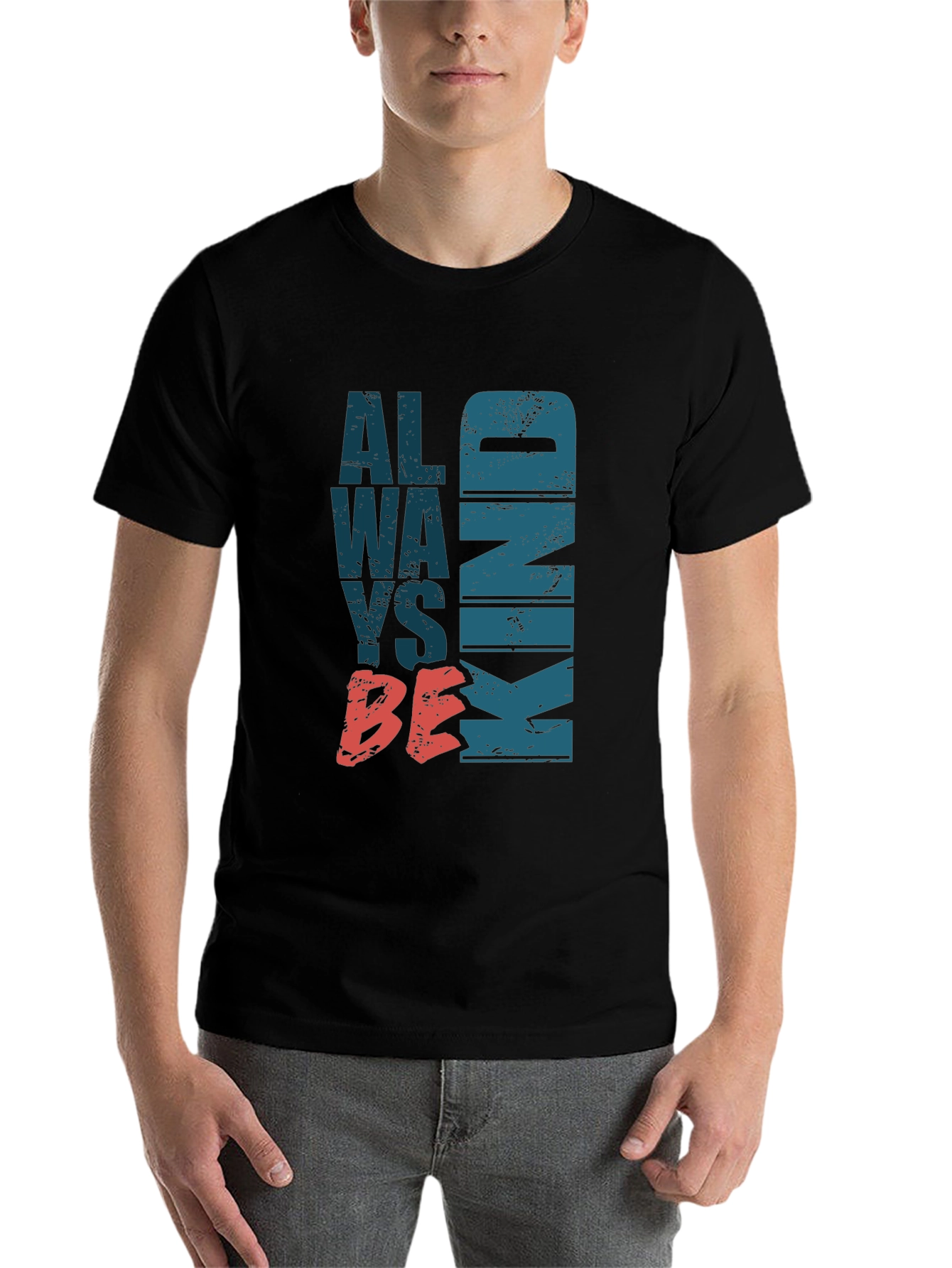 Black Always Be Kind Graphic Tee - Stylish Comfort view 7