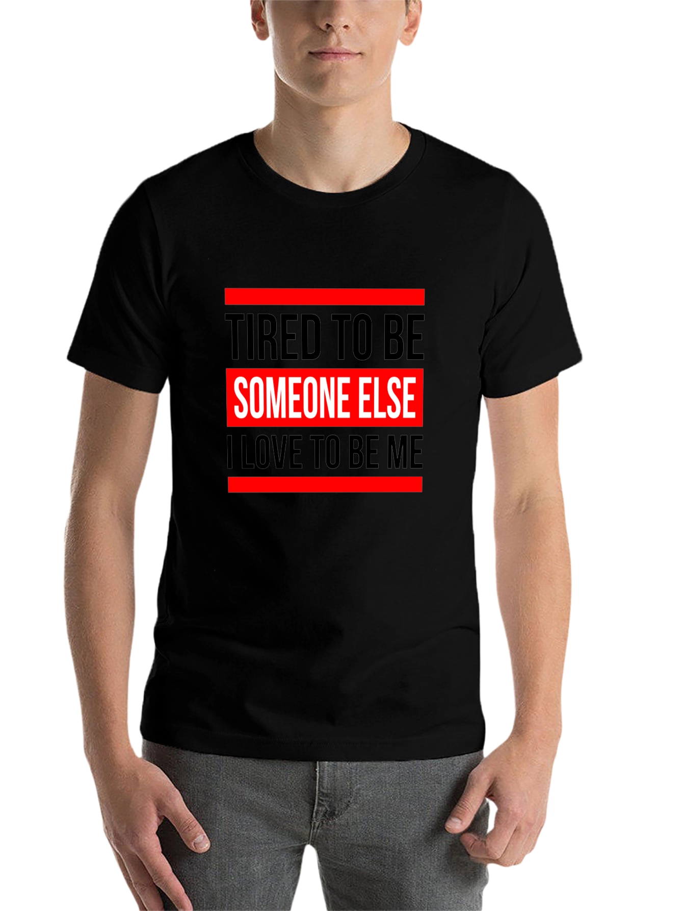 Black Tired To Be Someone Else T-Shirt view 7