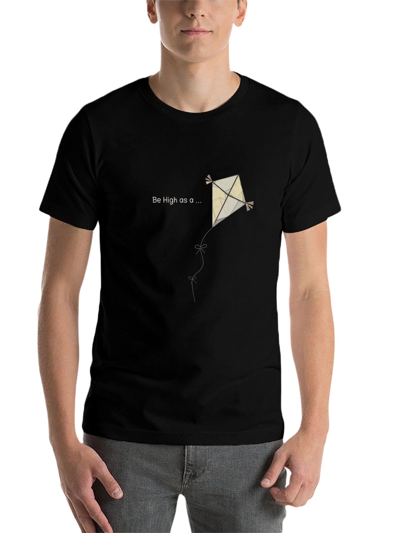 Black High as a Kite Black T-Shirt view 7