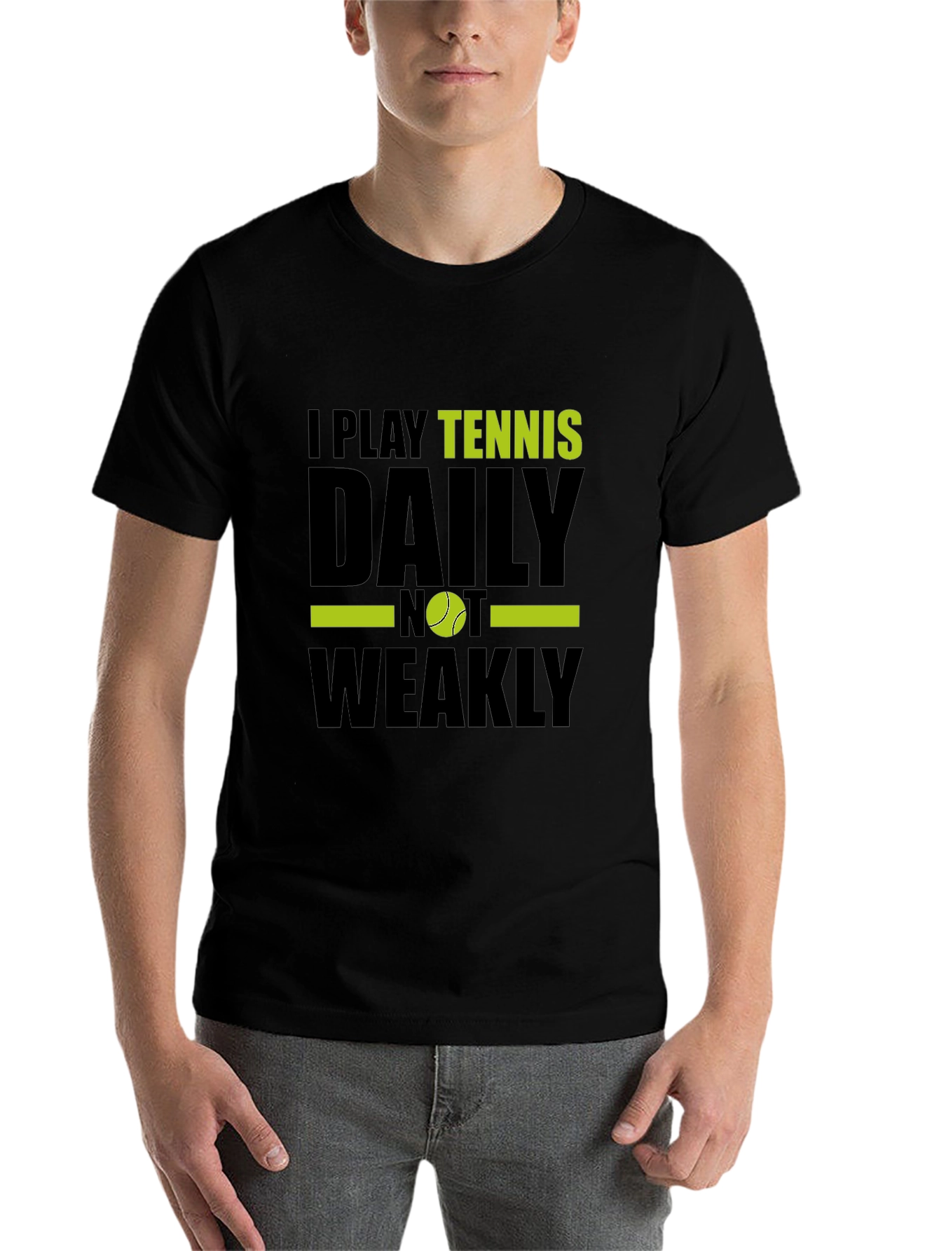Black Tennis Player Graphic T-Shirt - Daily NOT Weakly! view 7