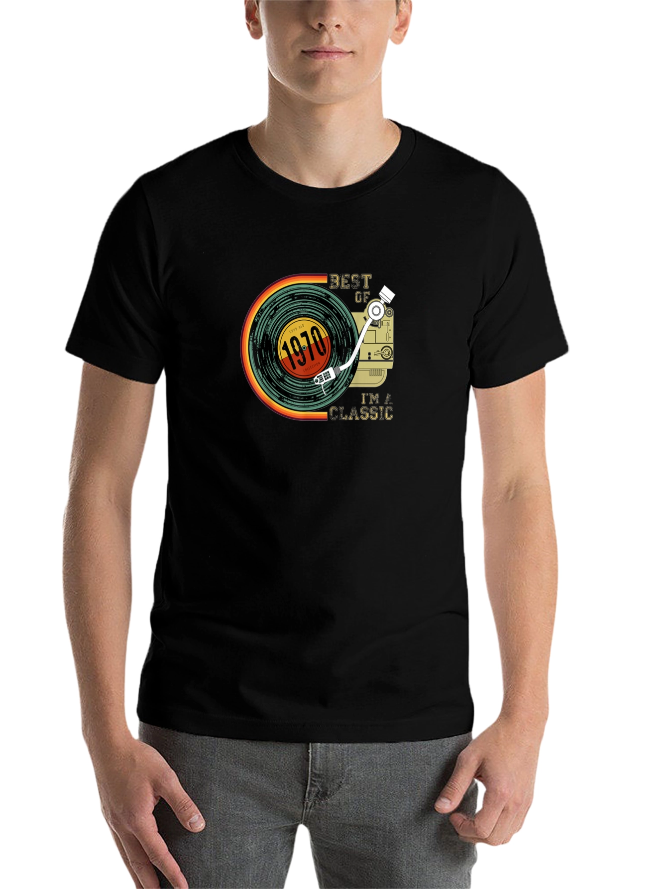 Black Best of 1970 Classic Graphic T-Shirt view 7