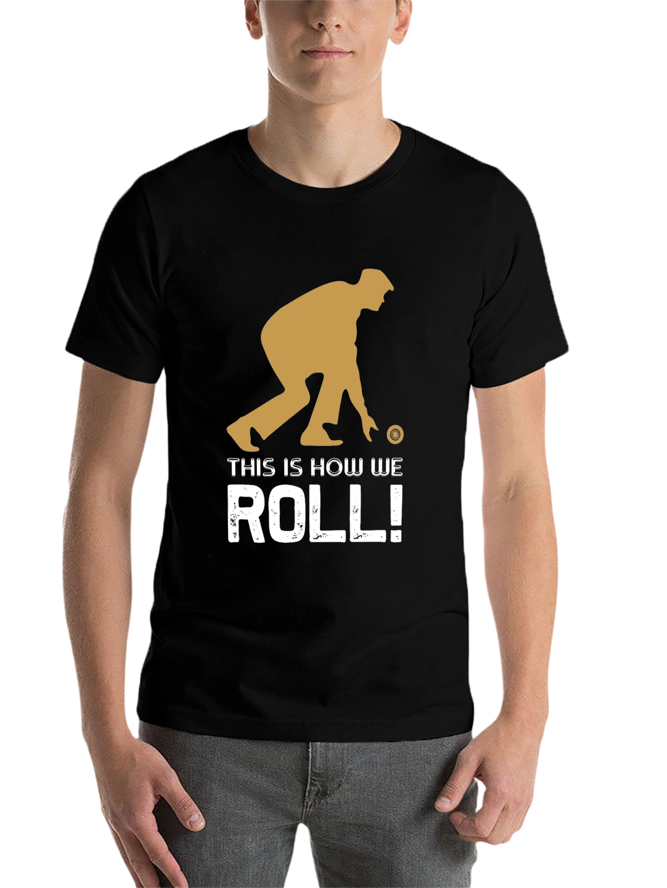 Black This is How We Roll! Bowling T-Shirt view 7