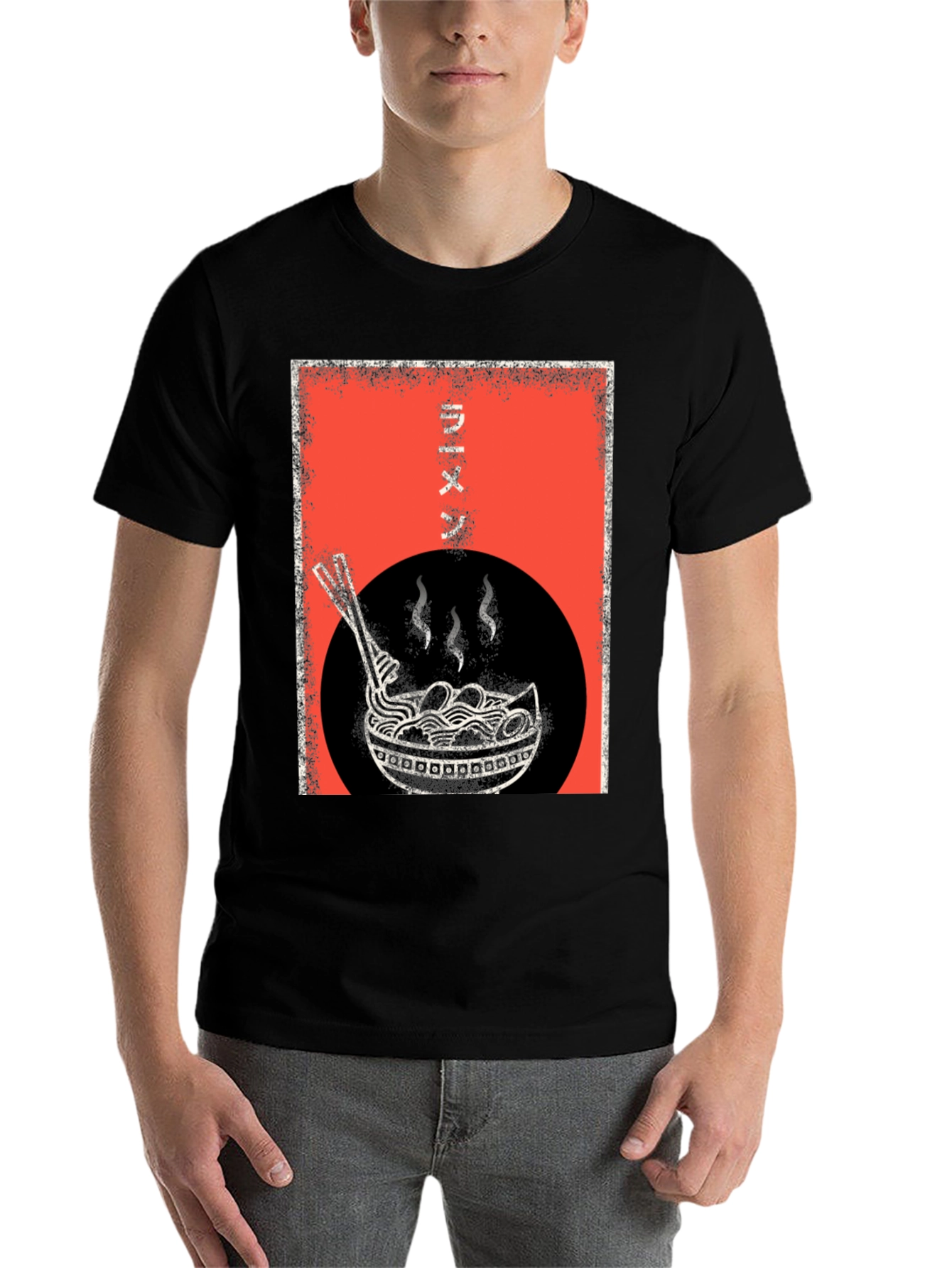 Black Ramen Bowl Graphic Tee - Stylish and Unique T-Shirt view 7
