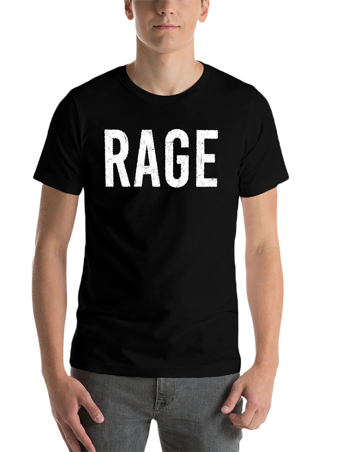 Black Rage Graphic Tee - Bold Statement T-Shirt view 7