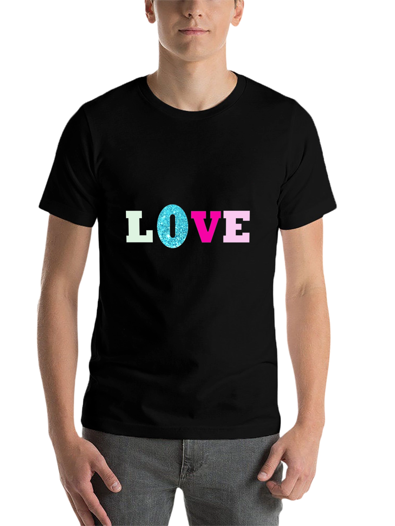Black Love T-Shirt - Stylish Graphic Tee for Men view 7