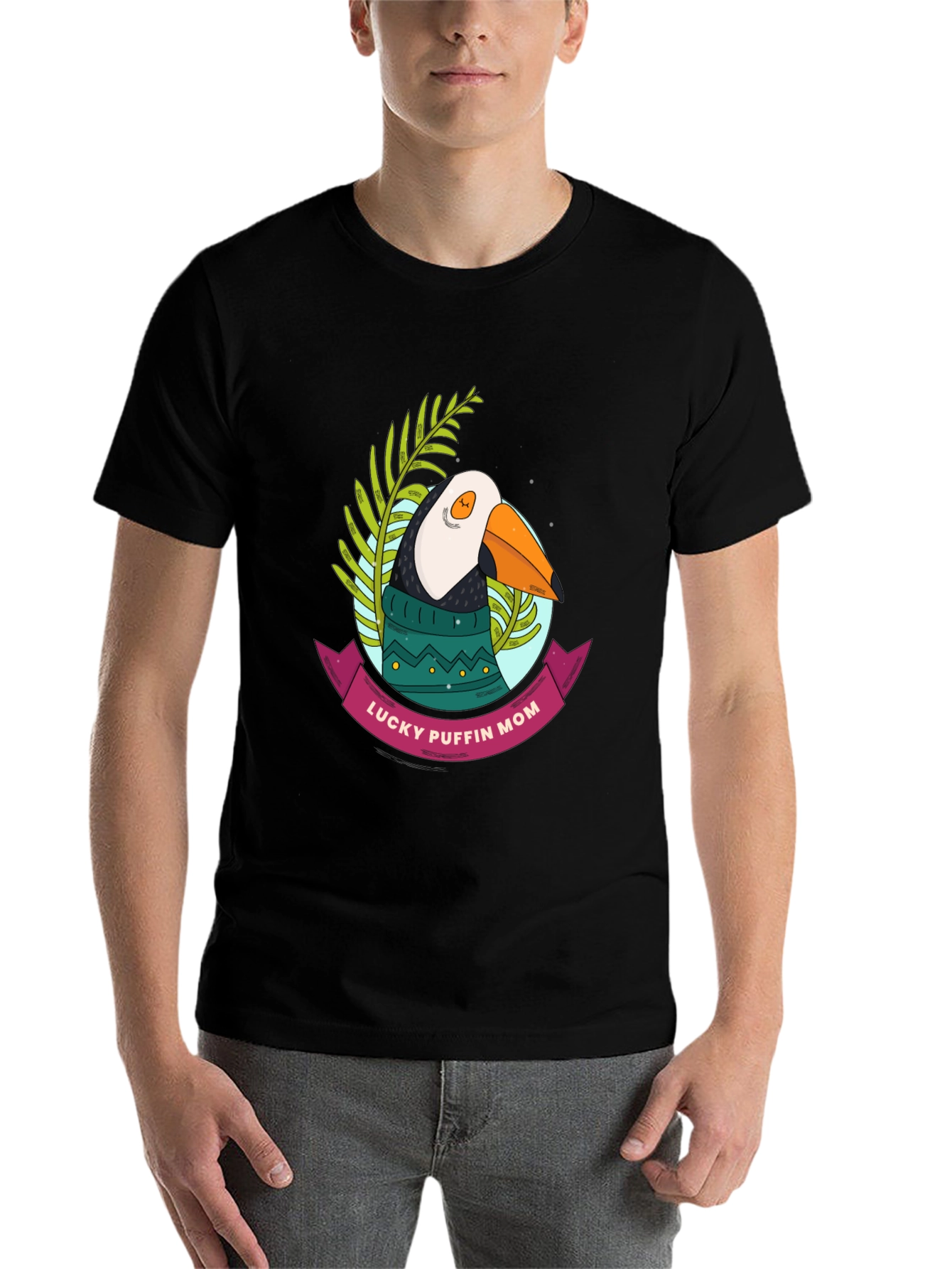 Lucky Puffin Mom Graphic T-Shirt - Unisex - 7