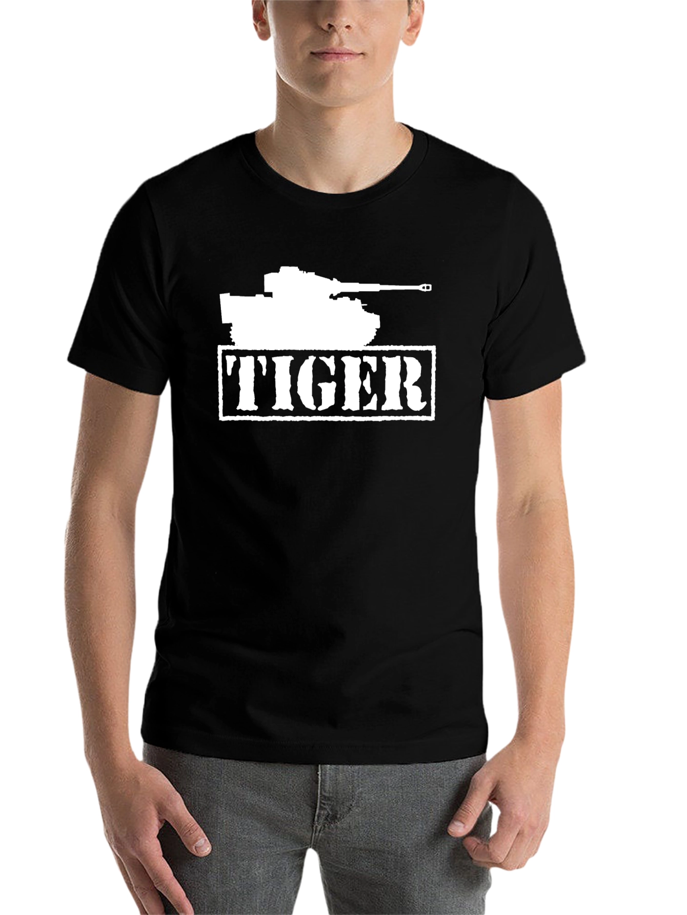 Black Tiger Tank T-Shirt - Military Vehicle Tee view 7