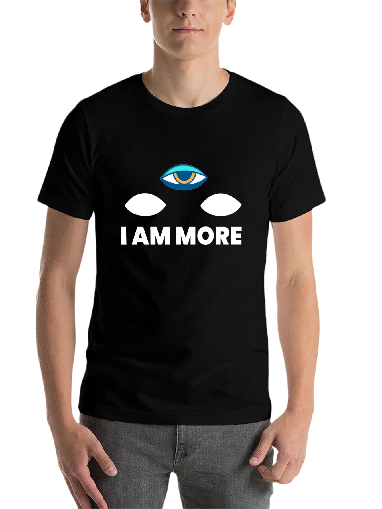 Black I AM MORE Graphic T-Shirt - Black Crew Neck view 7