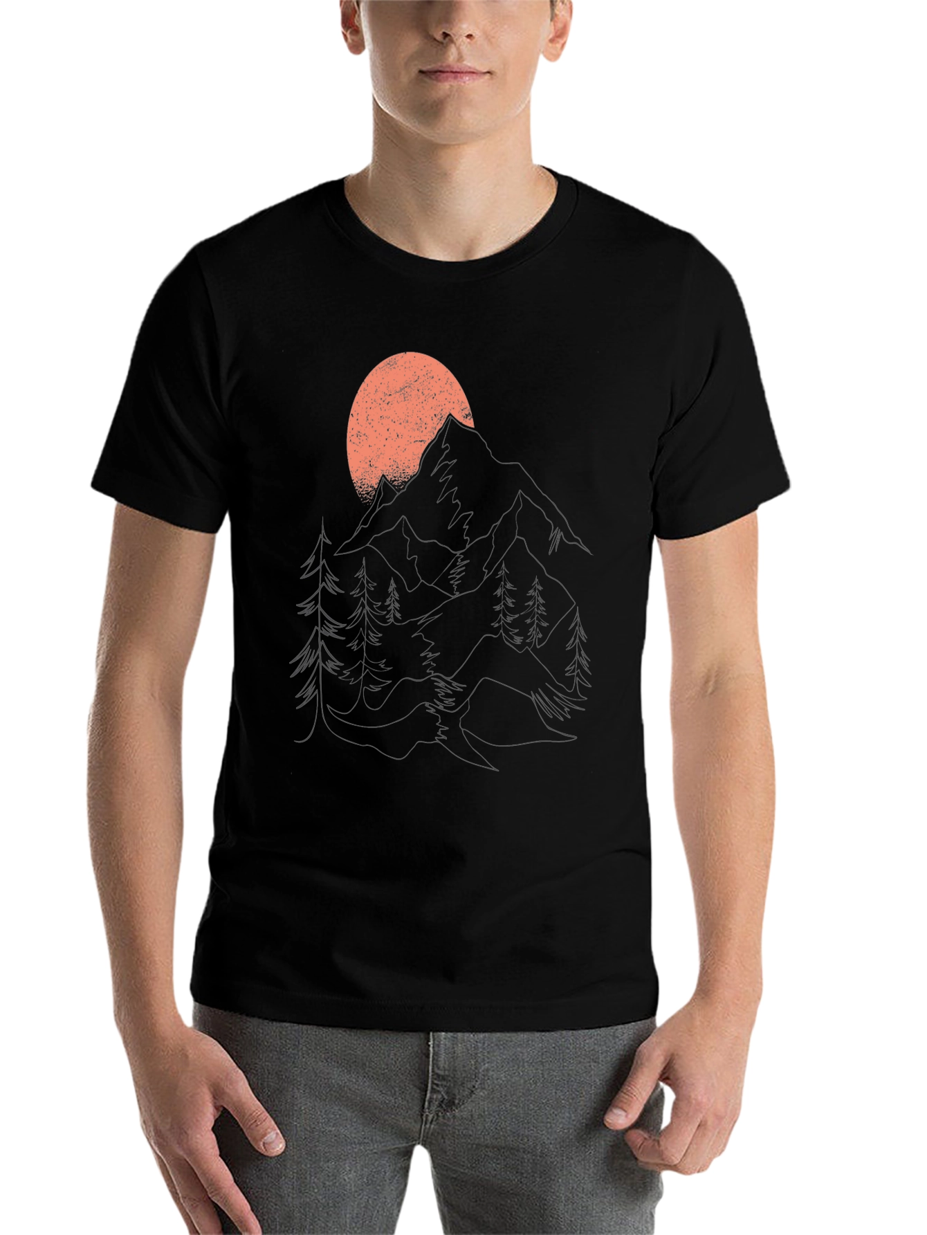 Black Mountain Sunset Graphic Tee - Nature Inspired Comfort view 7