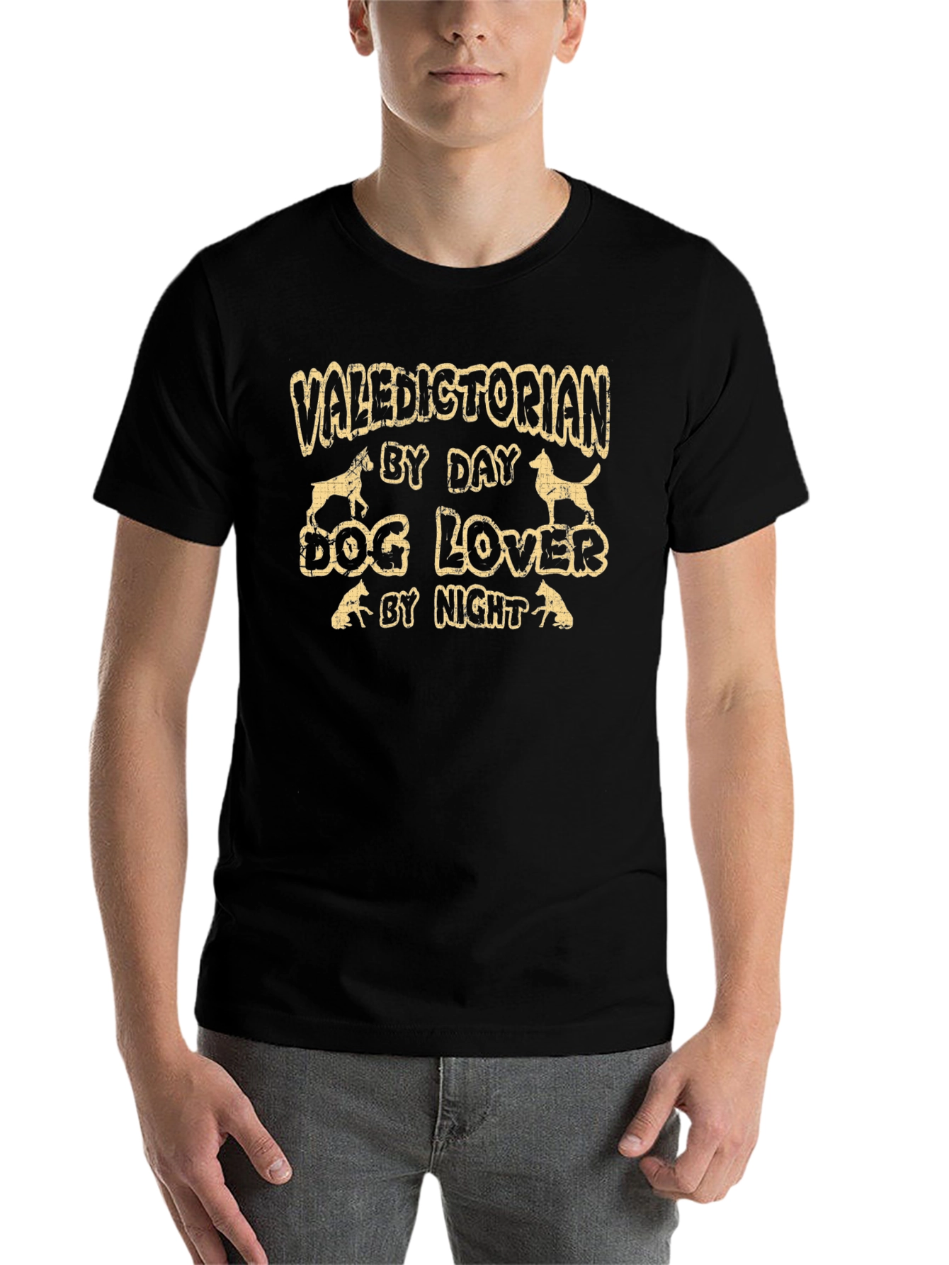 Black Valedictorian Dog Lover T-Shirt view 7
