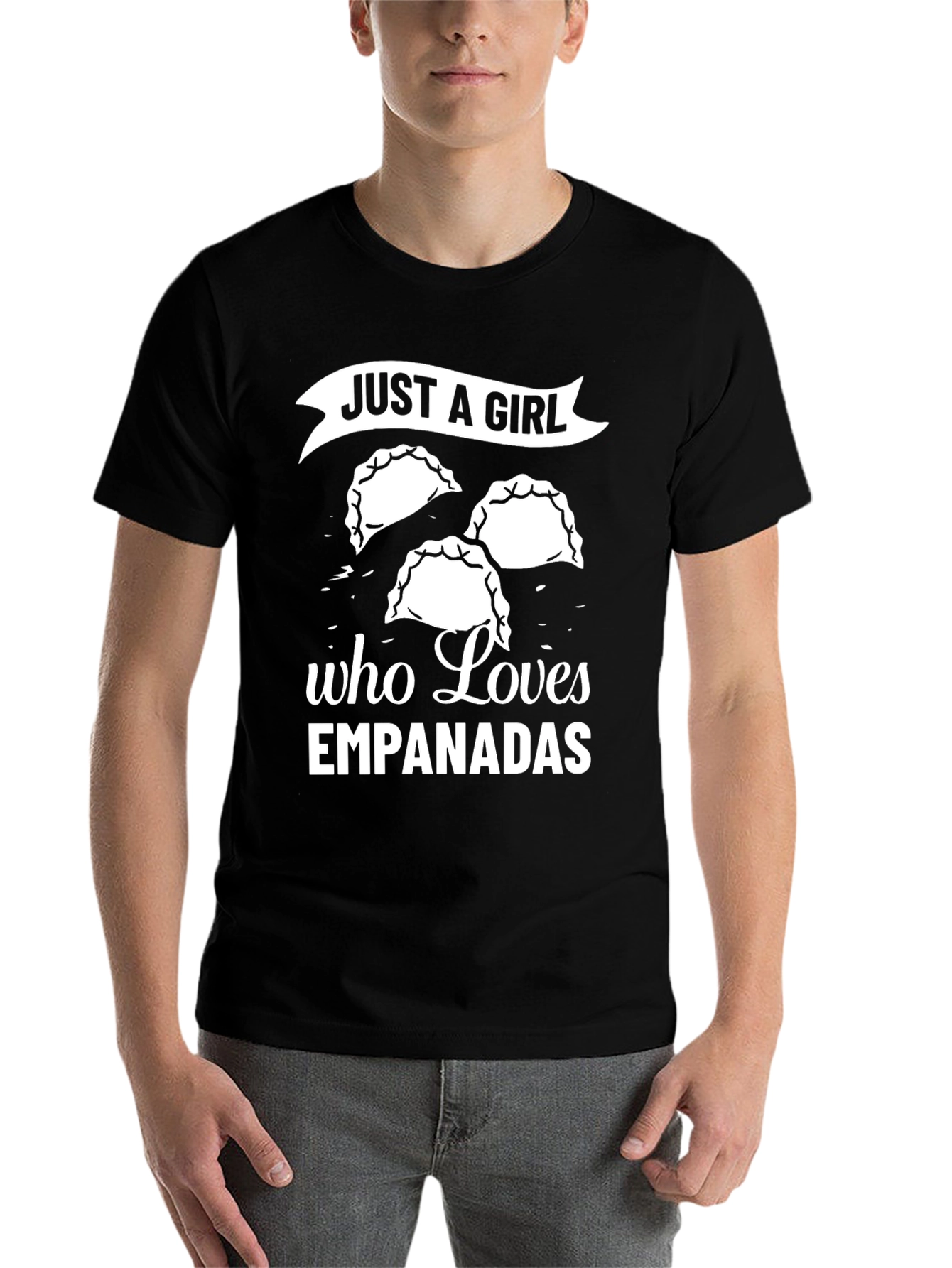 Black Just A Girl Who Loves Empanadas T-Shirt view 7