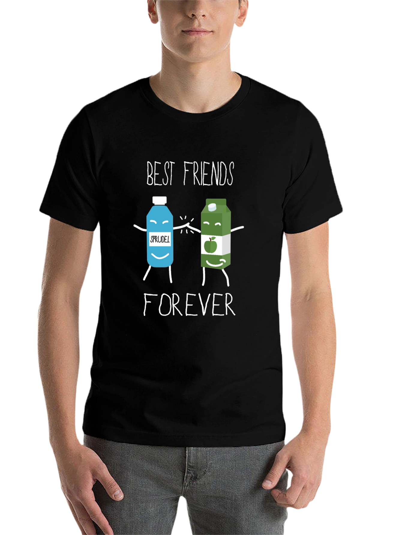 Black Best Friends Forever Graphic Tee view 7