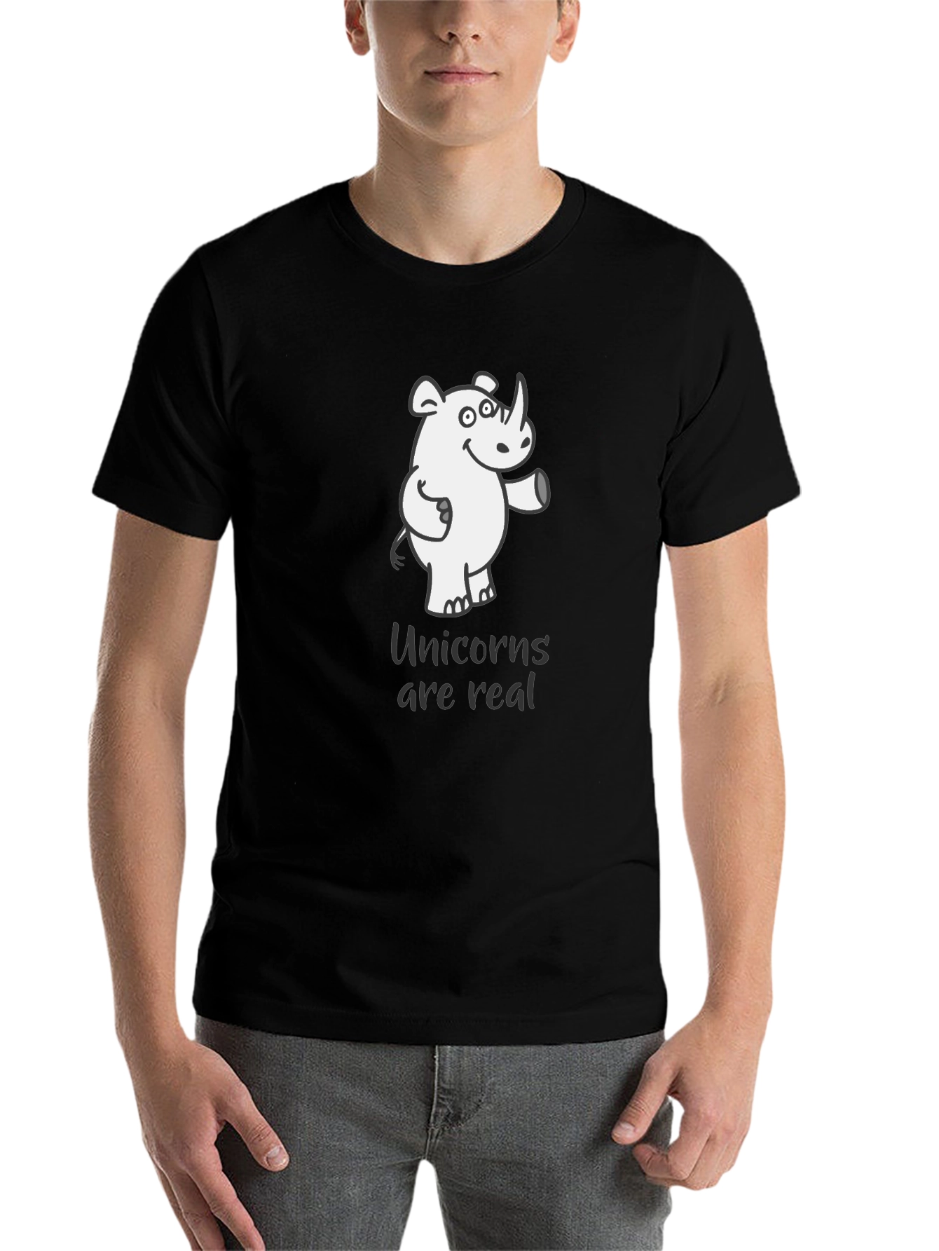 Black Unicorns Are Real Graphic T-Shirt view 7
