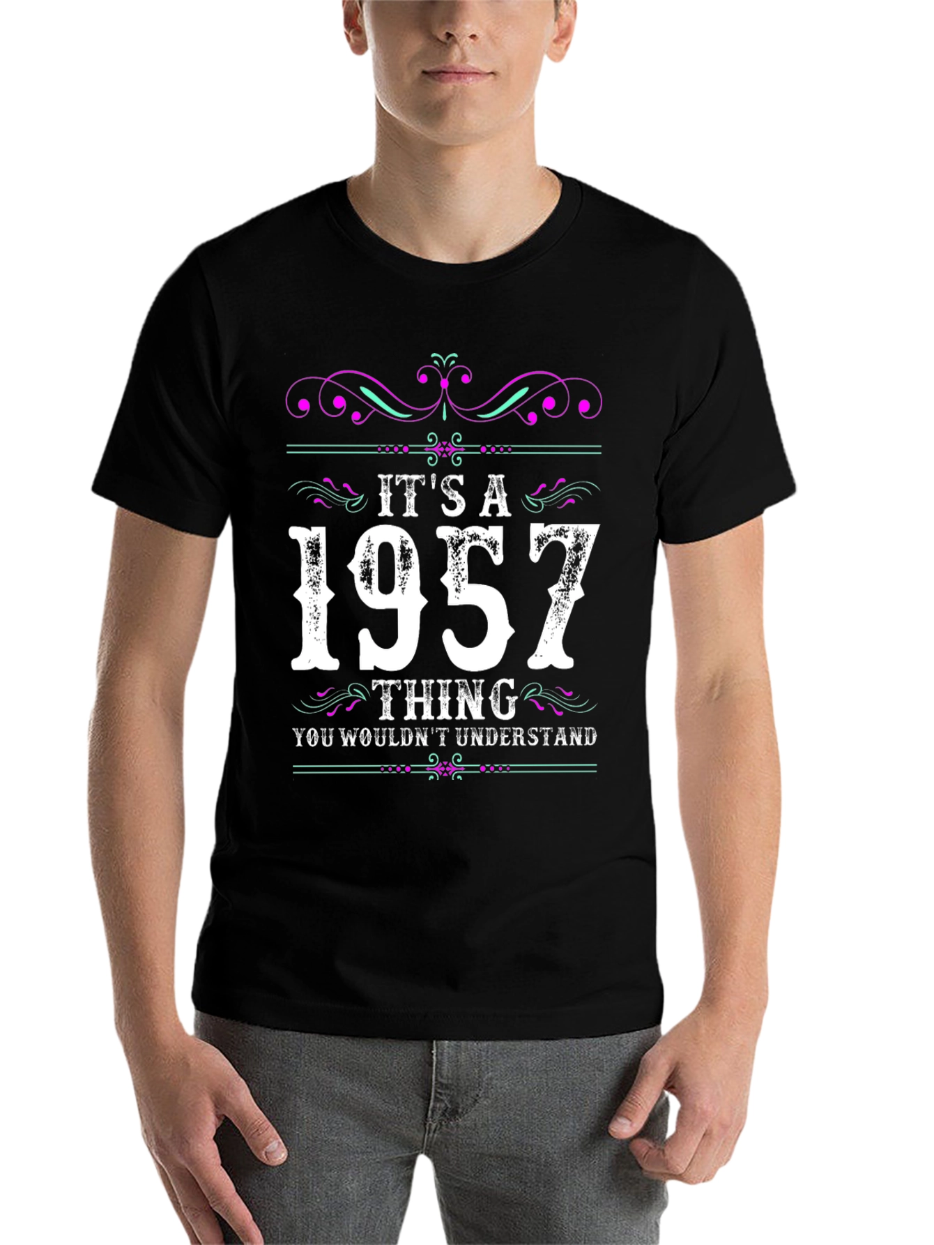 Black It's A 1957 Thing - Graphic T-Shirt view 7