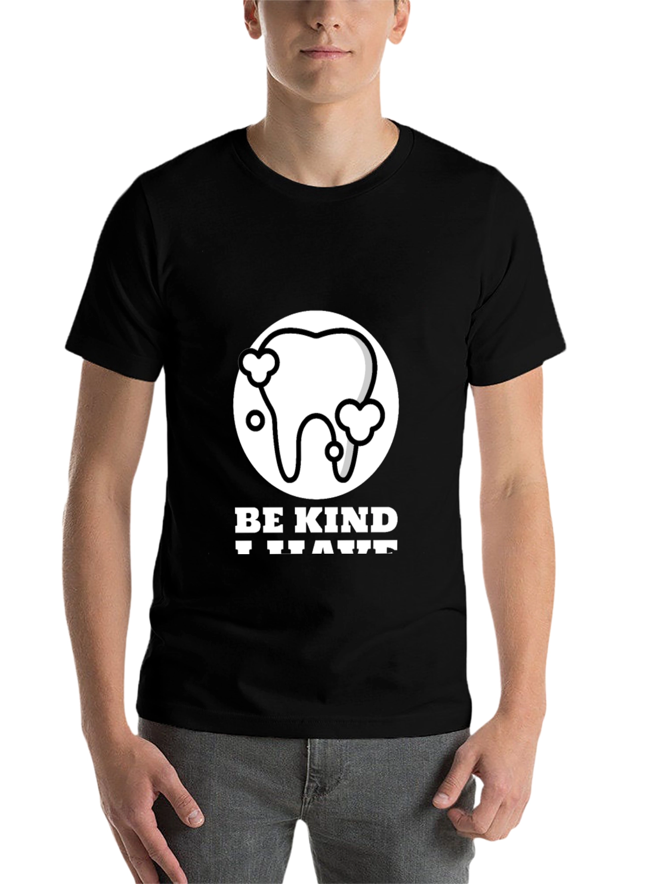 Black Be Kind T-Shirt - Graphic Print Cotton Tee view 7