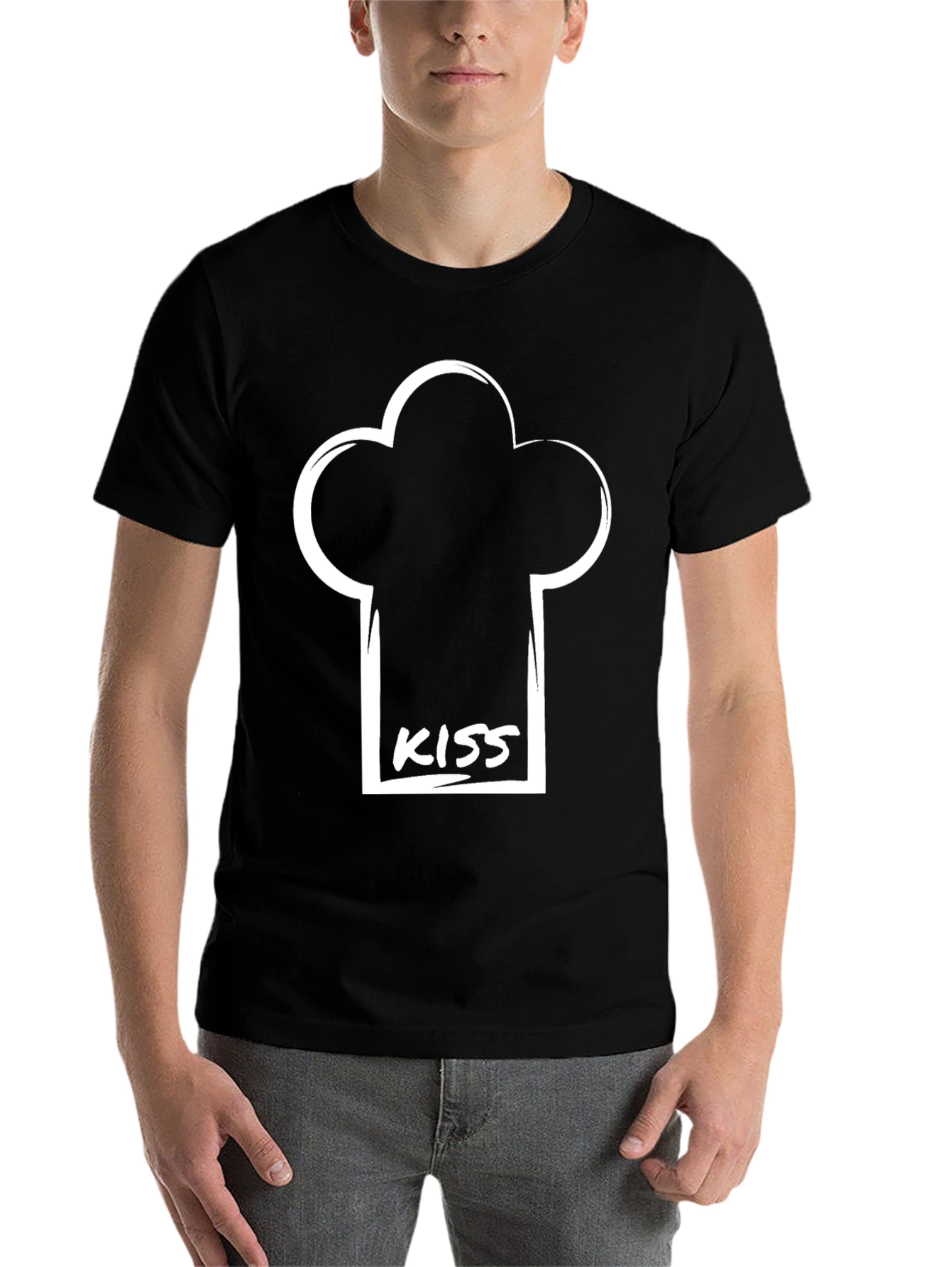 Black Chef Kiss T-Shirt - Funny Culinary Design view 7