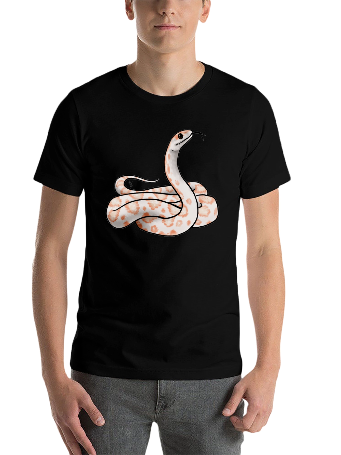 Black Snake Graphic Tee - Cool Reptile Design T-Shirt view 7