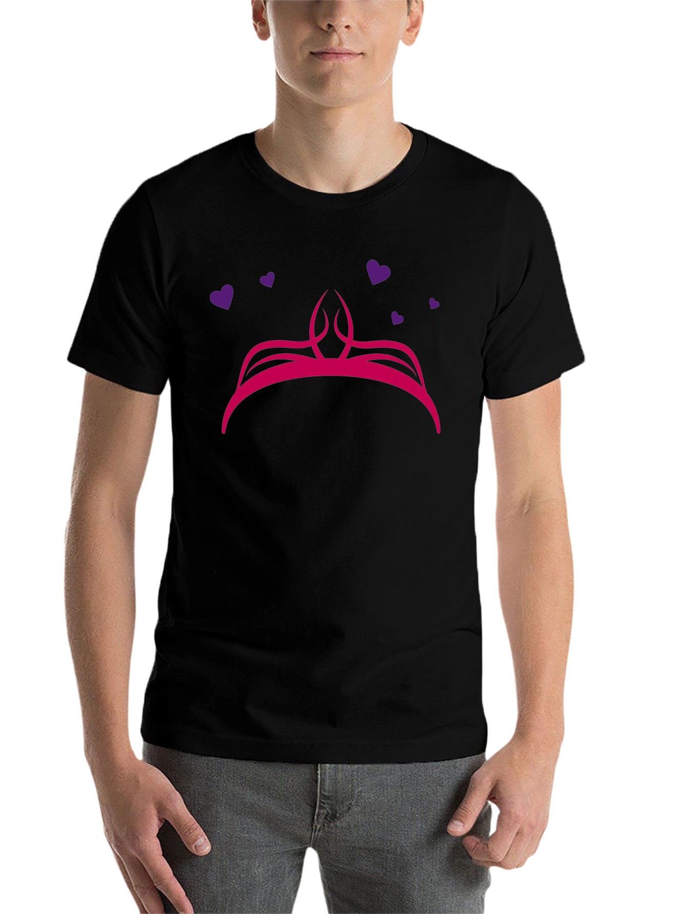 Black Princess Crown Tee - Stylish Graphic T-Shirt view 7