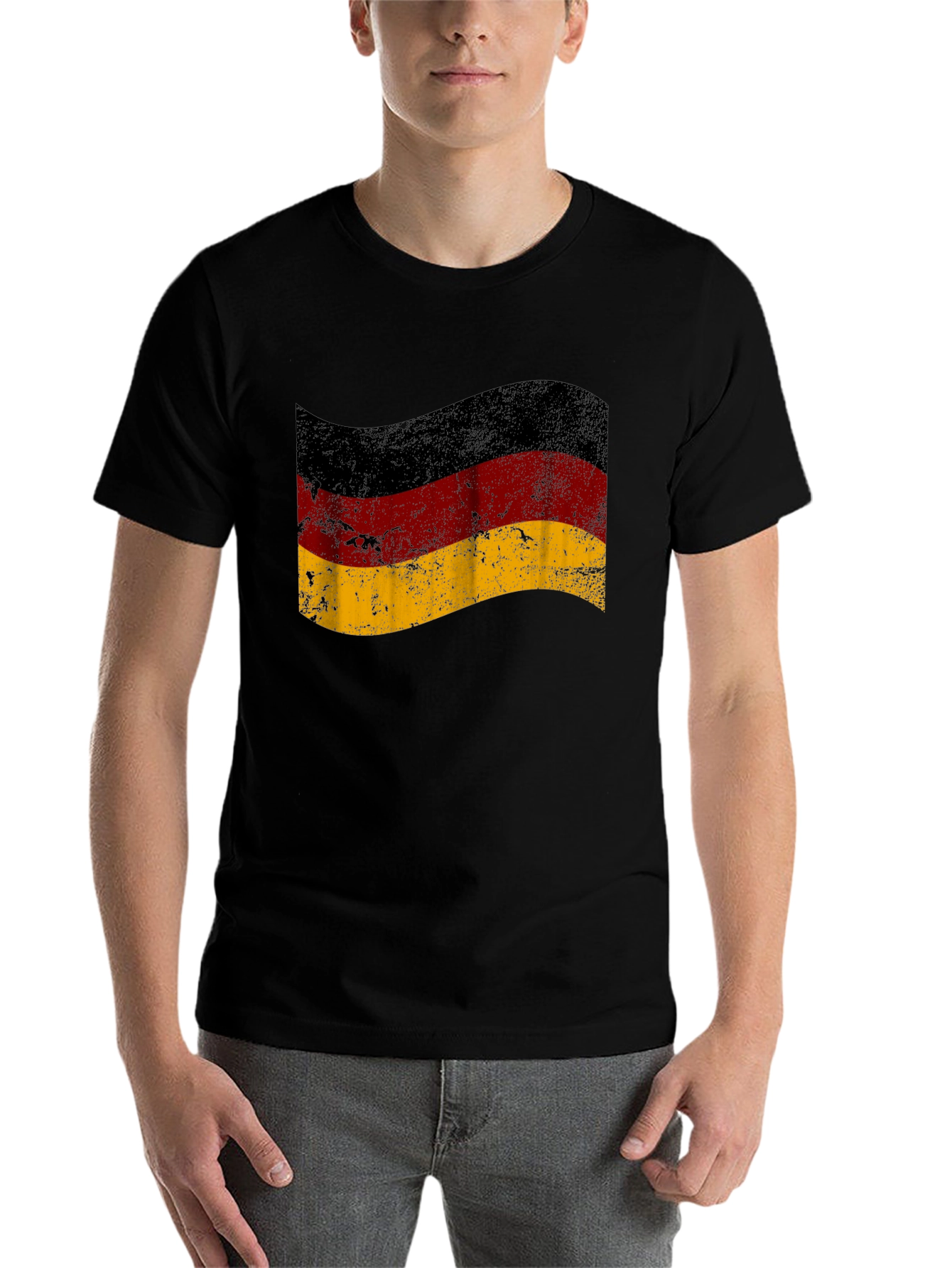 German Flag T-Shirt - Distressed Style - 7