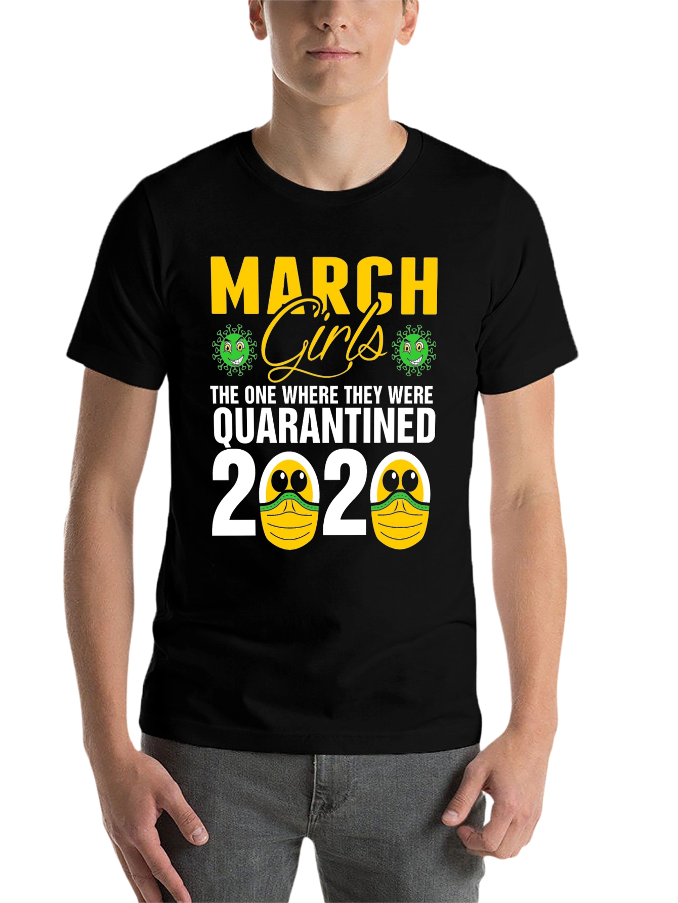 Black March Girls Quarantined 2020 Graphic Tee view 7