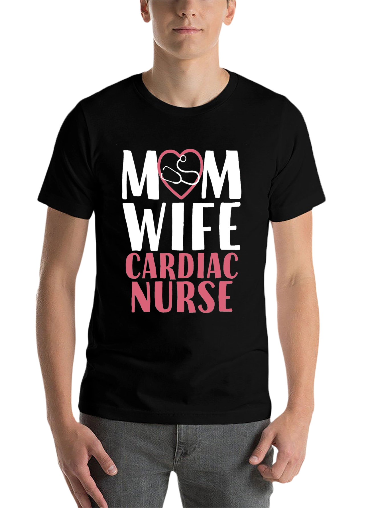 Black Mom Wife Cardiac Nurse T-Shirt view 7