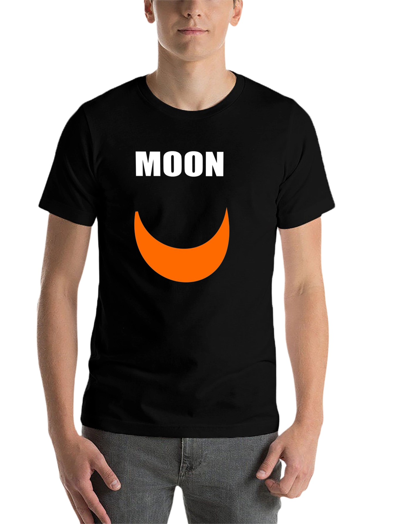 Black Moon Graphic T-Shirt - Black Short Sleeve Tee view 7