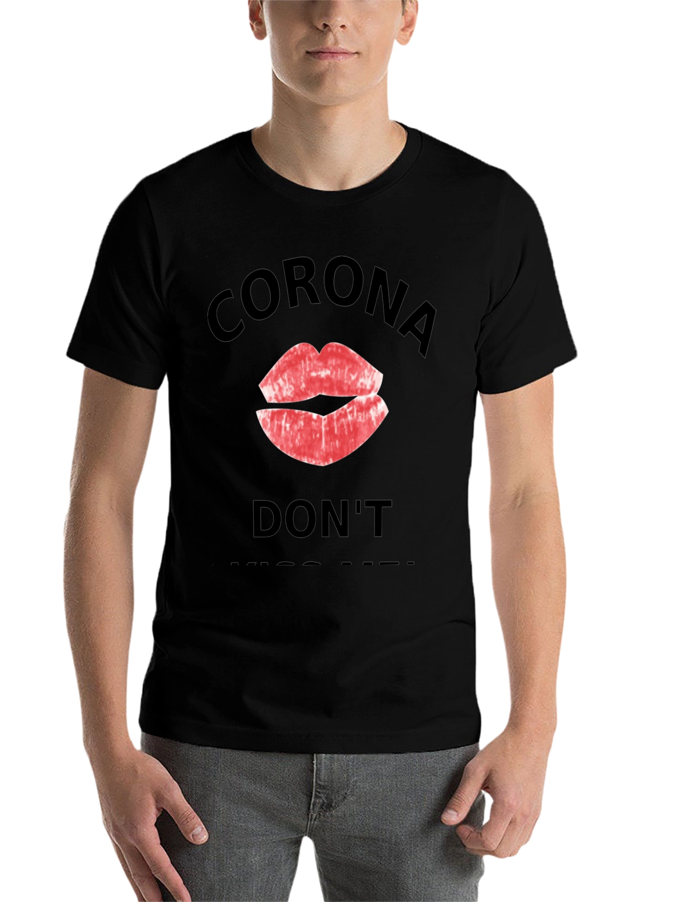 Black Corona Don't Kiss Me Black T-Shirt view 7